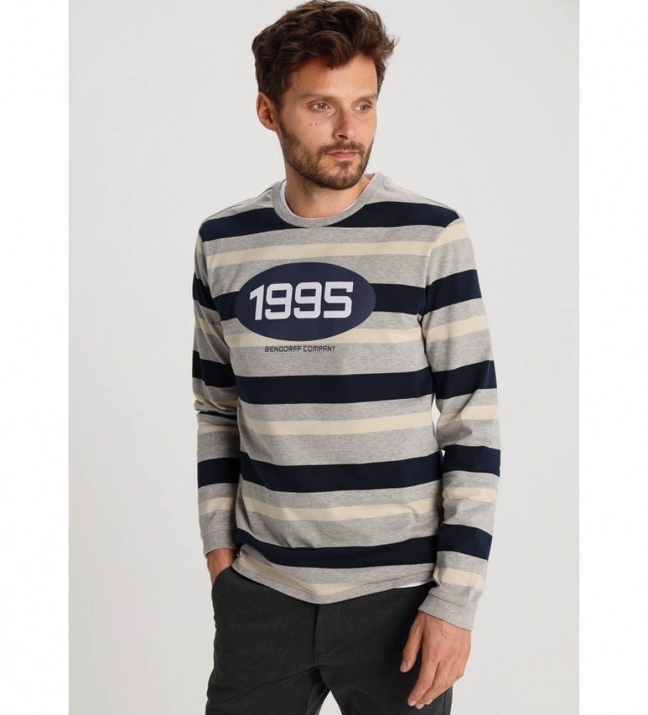 Bendorff Sweatshirt Woven Stripe 1995 azul 