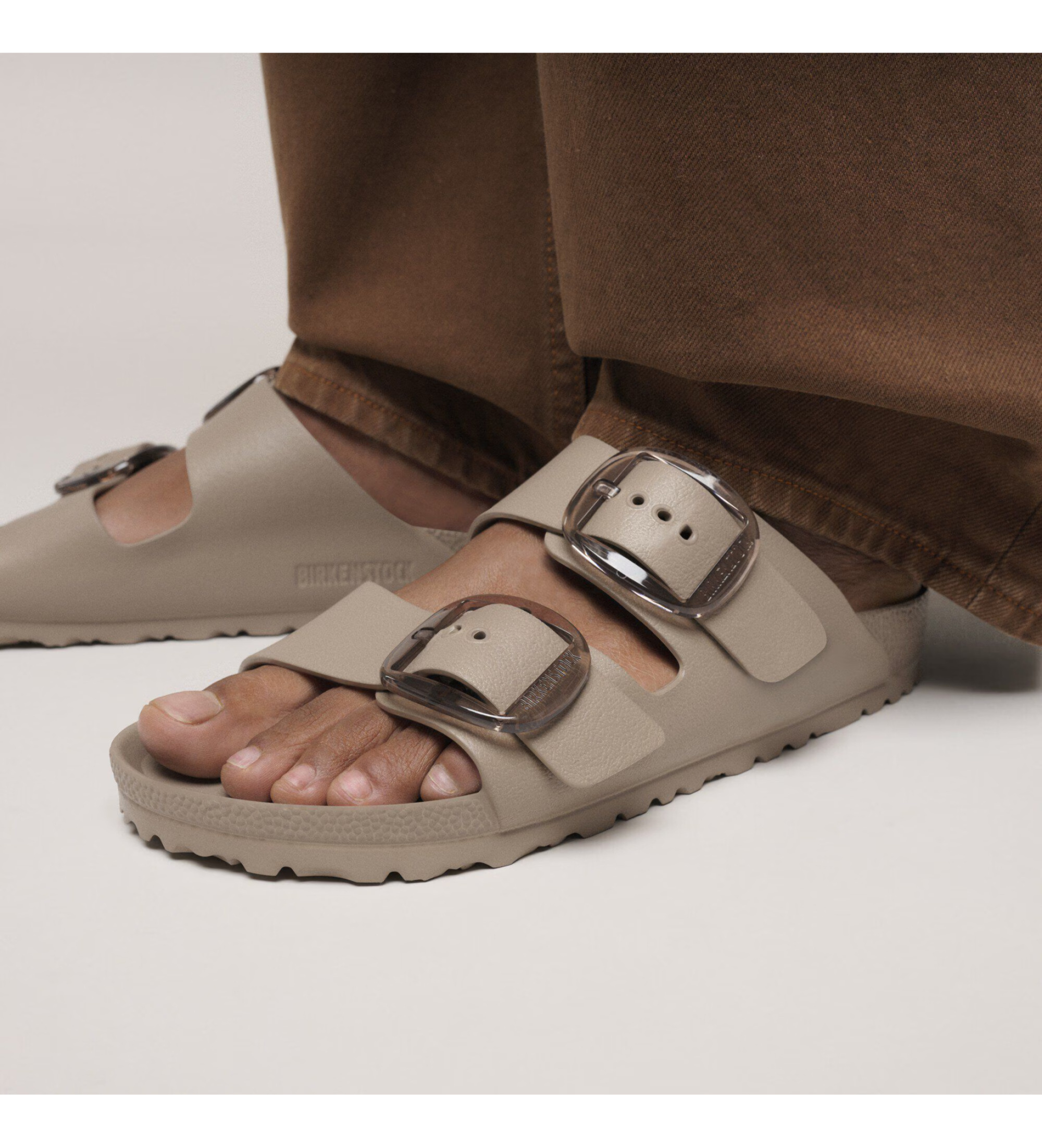 Birkenstock Sandalen Arizona Big Buckle EVA (Smalle Pasvorm) taupe