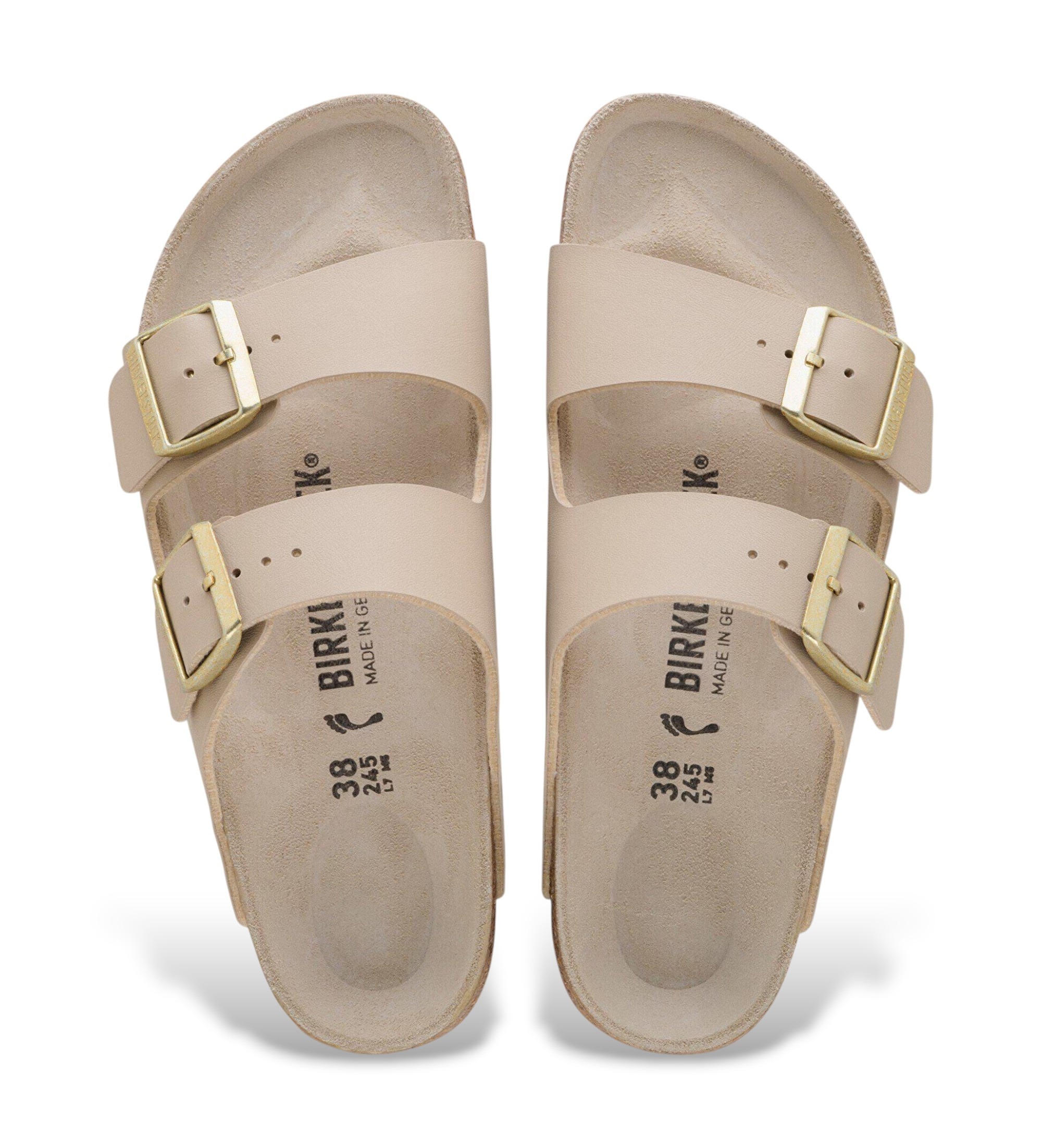Birkenstock Sandalen Arizona Birko-Flor (Smalle Pasvorm) zand