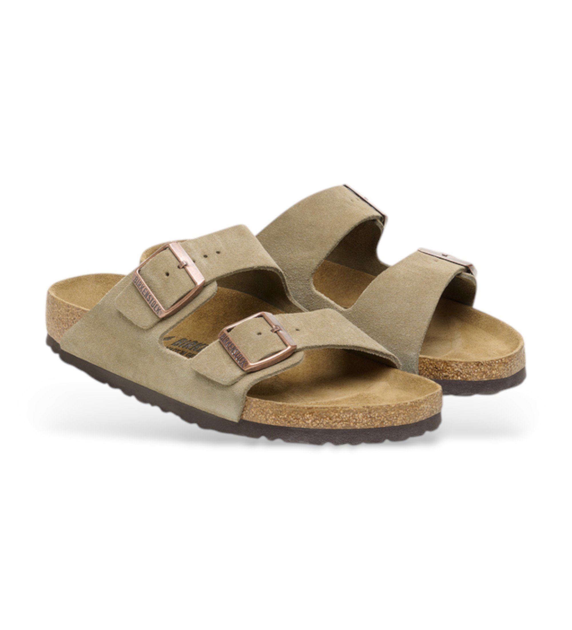 Birkenstock Sandaler i læder Arizona Leve taupe