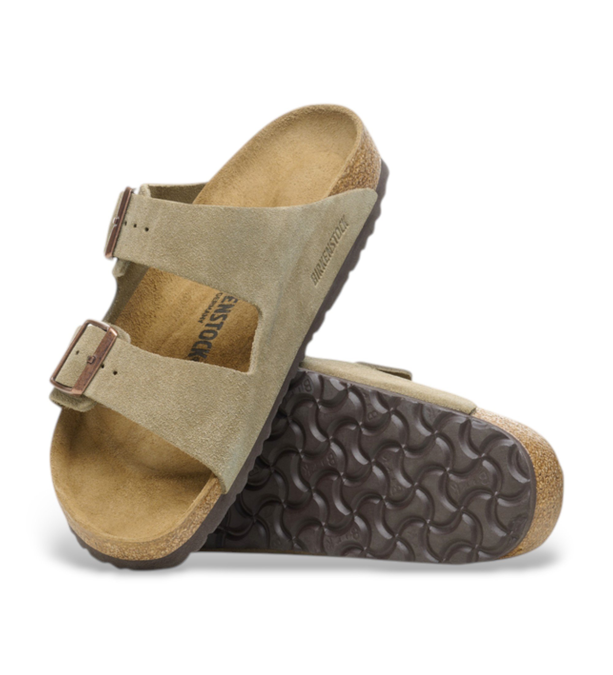 Birkenstock Sandaler i læder Arizona Leve taupe