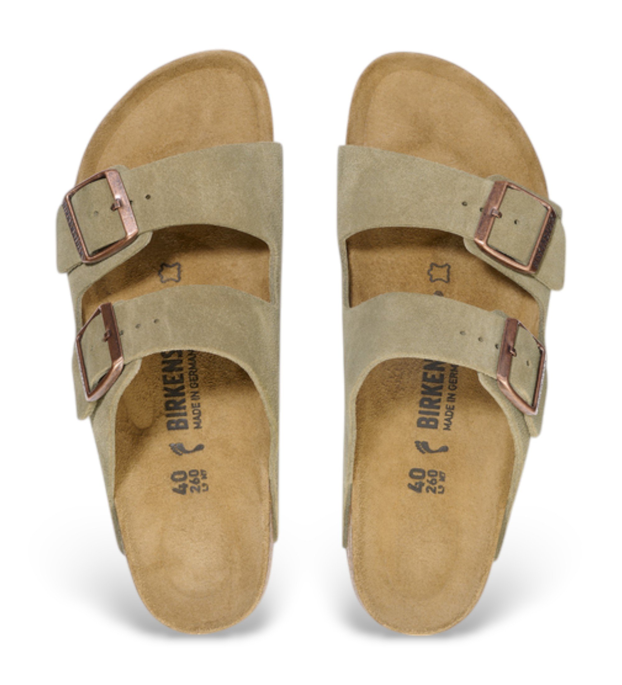 Birkenstock Sandaler i læder Arizona Leve taupe