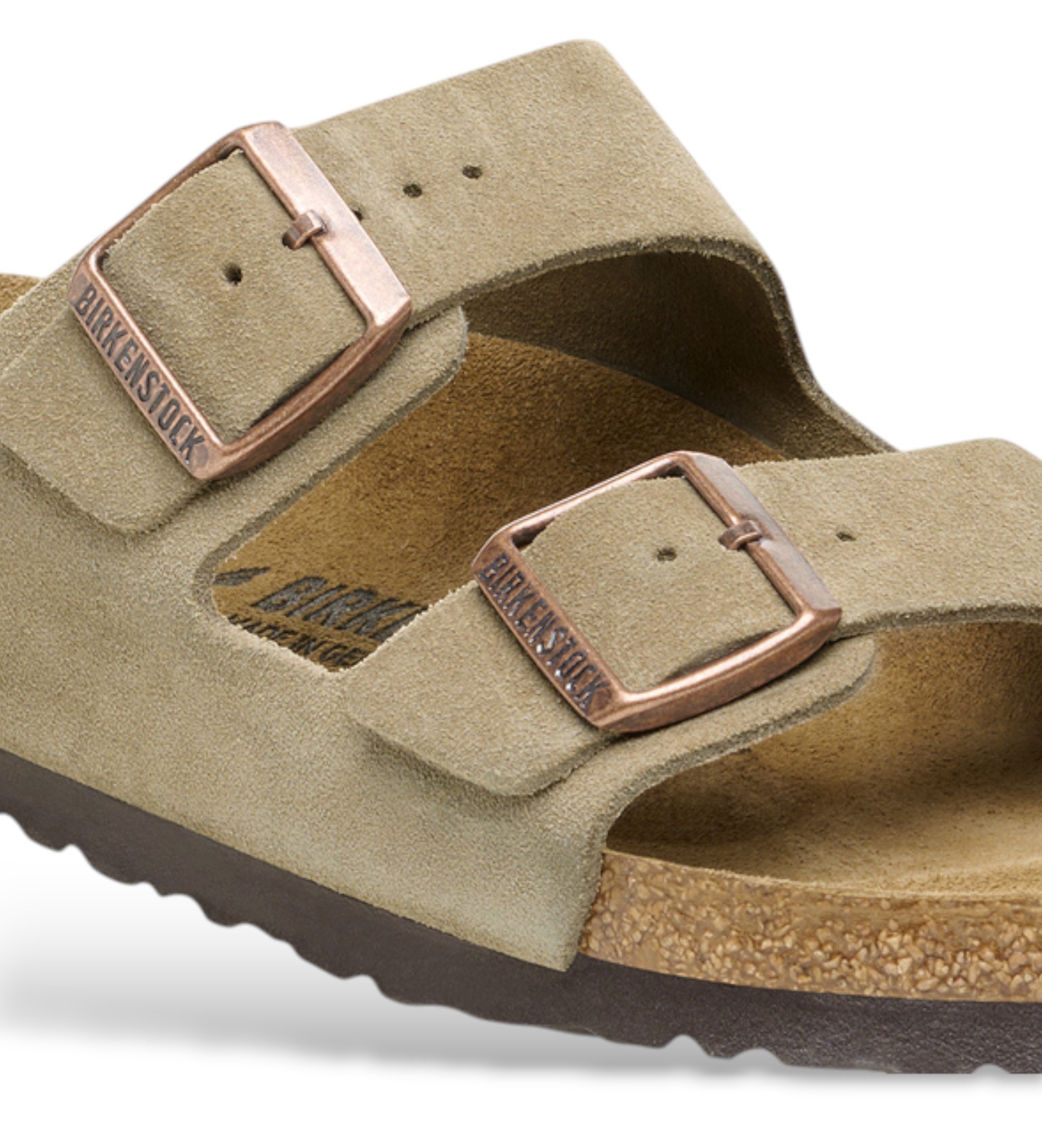 Birkenstock Sandaler i læder Arizona Leve taupe
