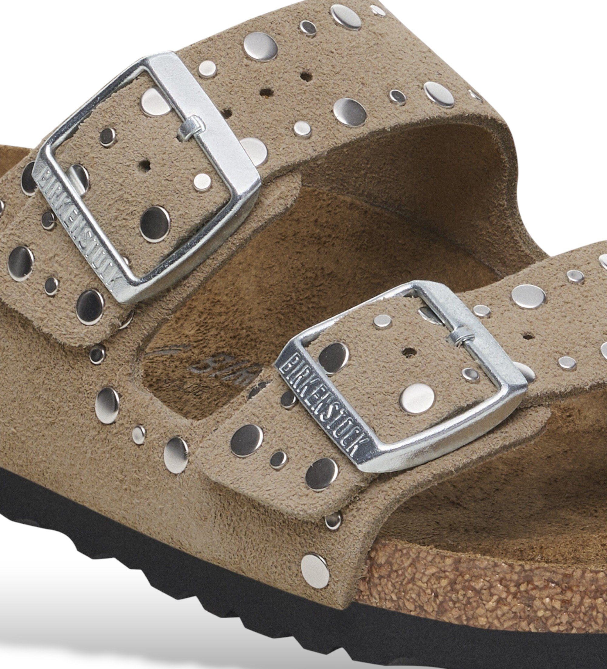 Birkenstock Sandalias de Piel Arizona Rivet (Ajuste Estrecho) marrón