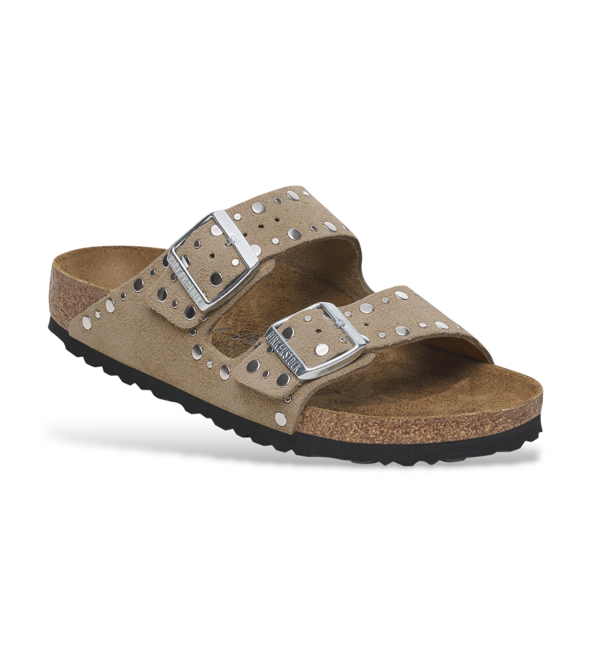 Birkenstock Sandalias de Piel Arizona Rivet (Ajuste Estrecho) marrón