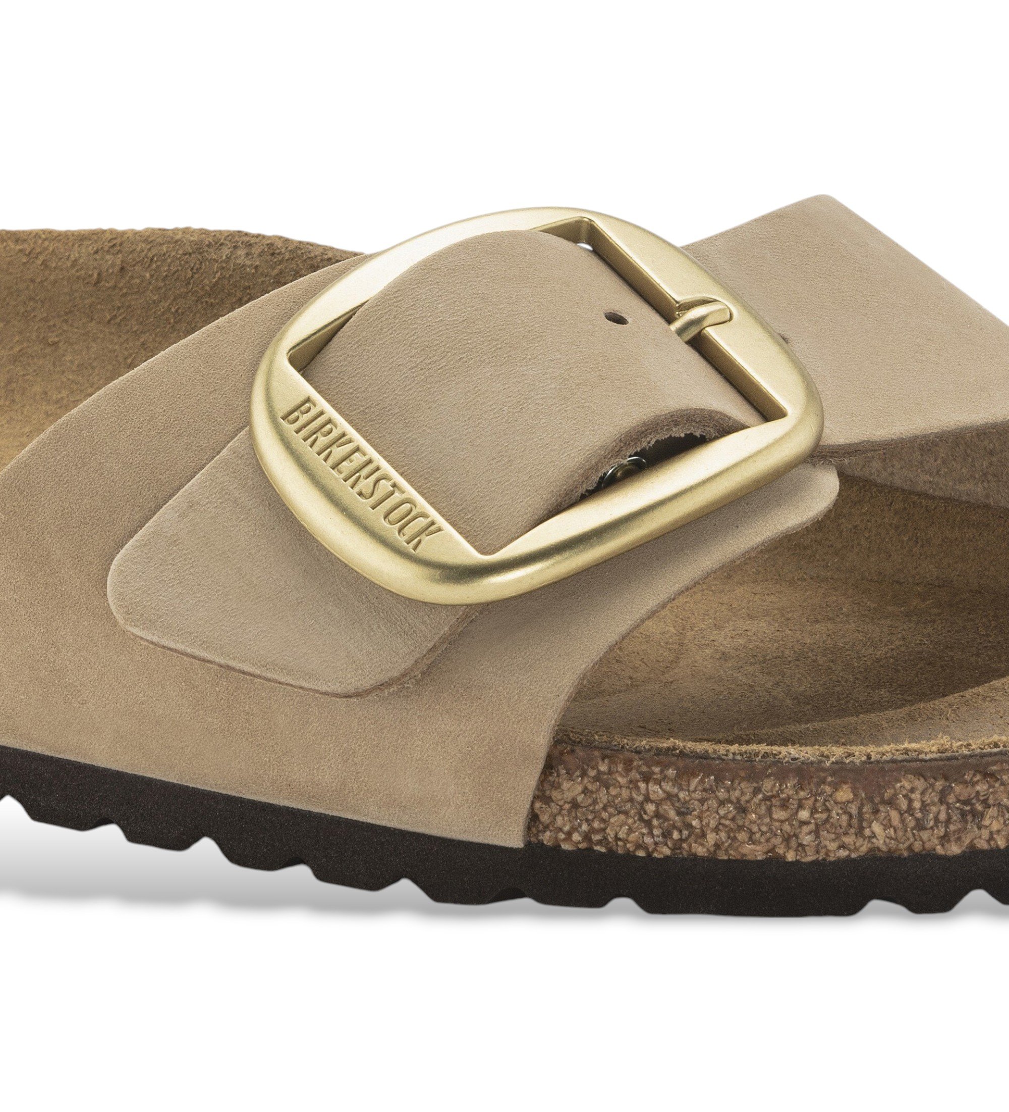 Birkenstock Sandalias de Piel Madrid (Ajuste Estrecho) marrón
