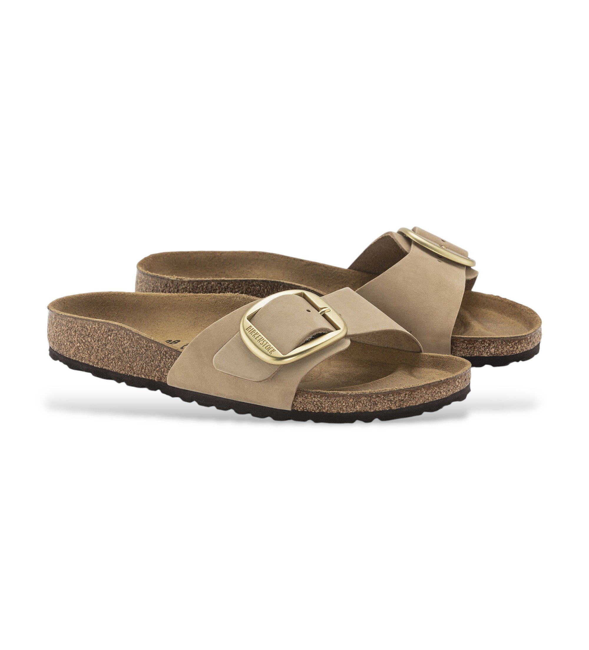 Birkenstock Sandalias de Piel Madrid (Ajuste Estrecho) marrón