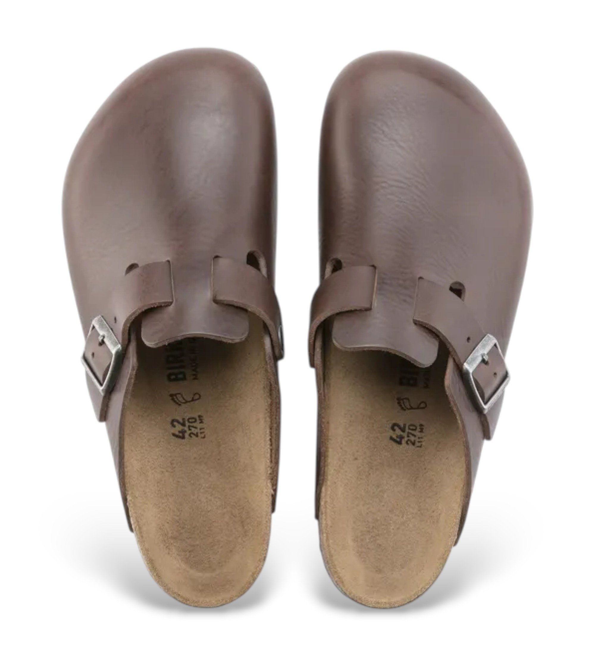 Birkenstock Sabots en cuir torréfié Boston Grip