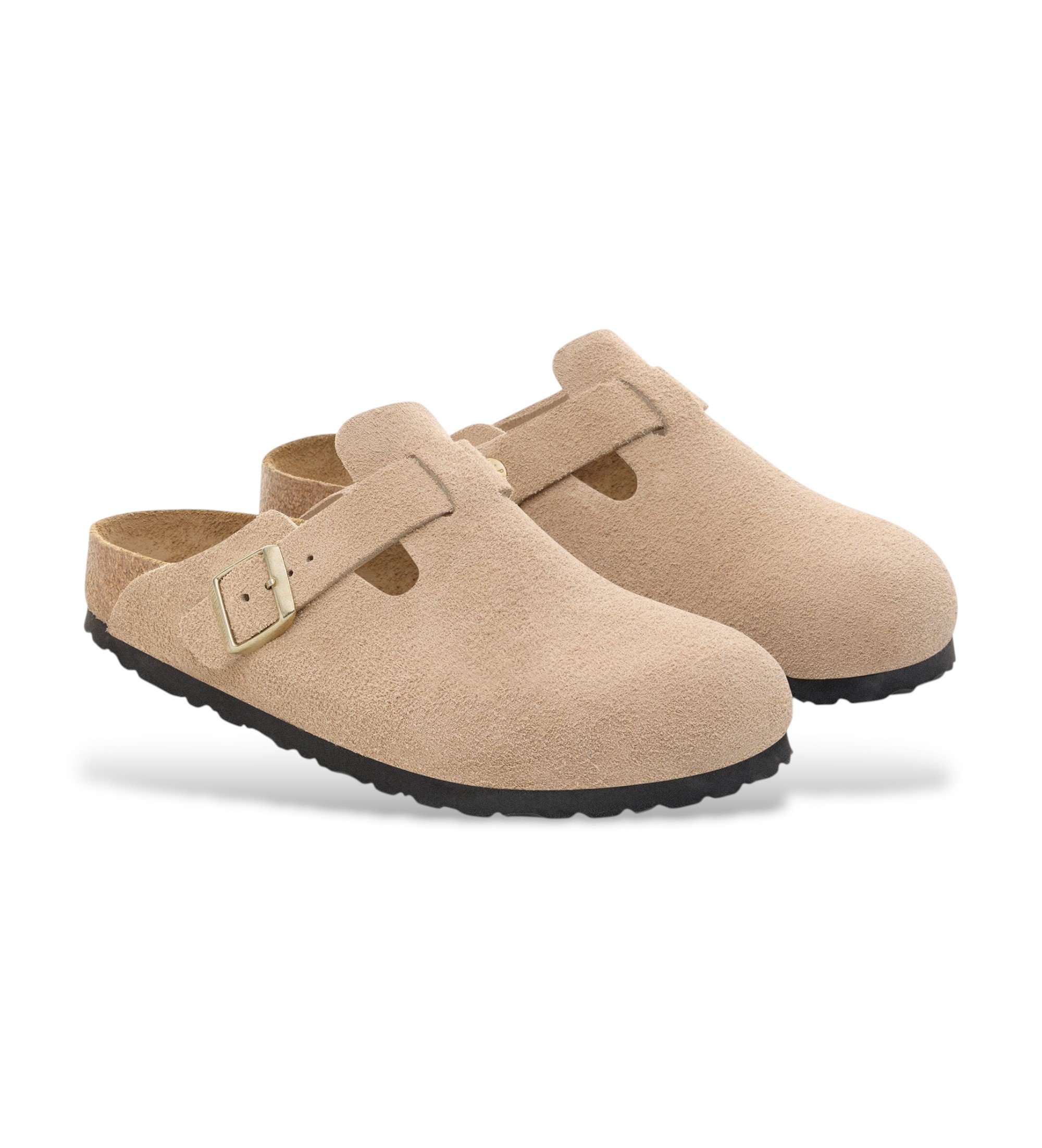 Birkenstock Leather Clogs Boston beige