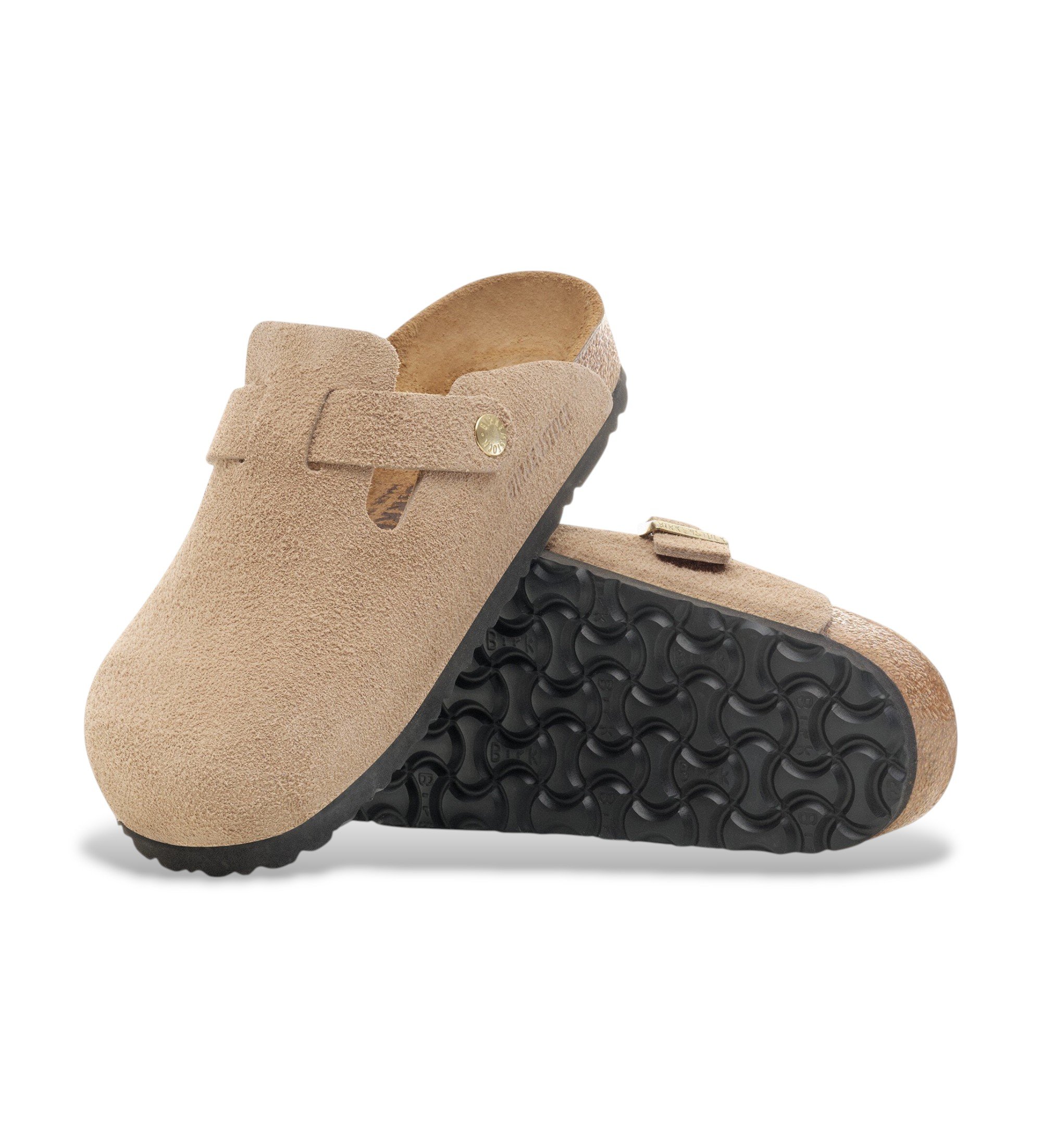 Birkenstock Leather Clogs Boston beige