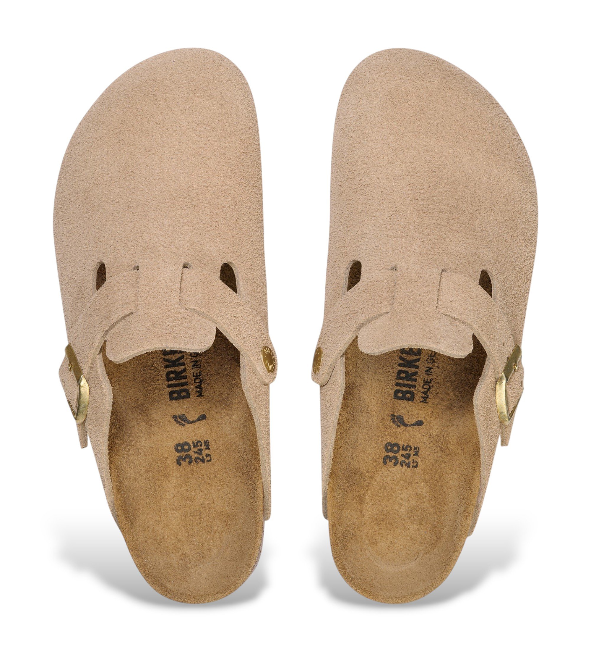 Birkenstock Leather Clogs Boston beige