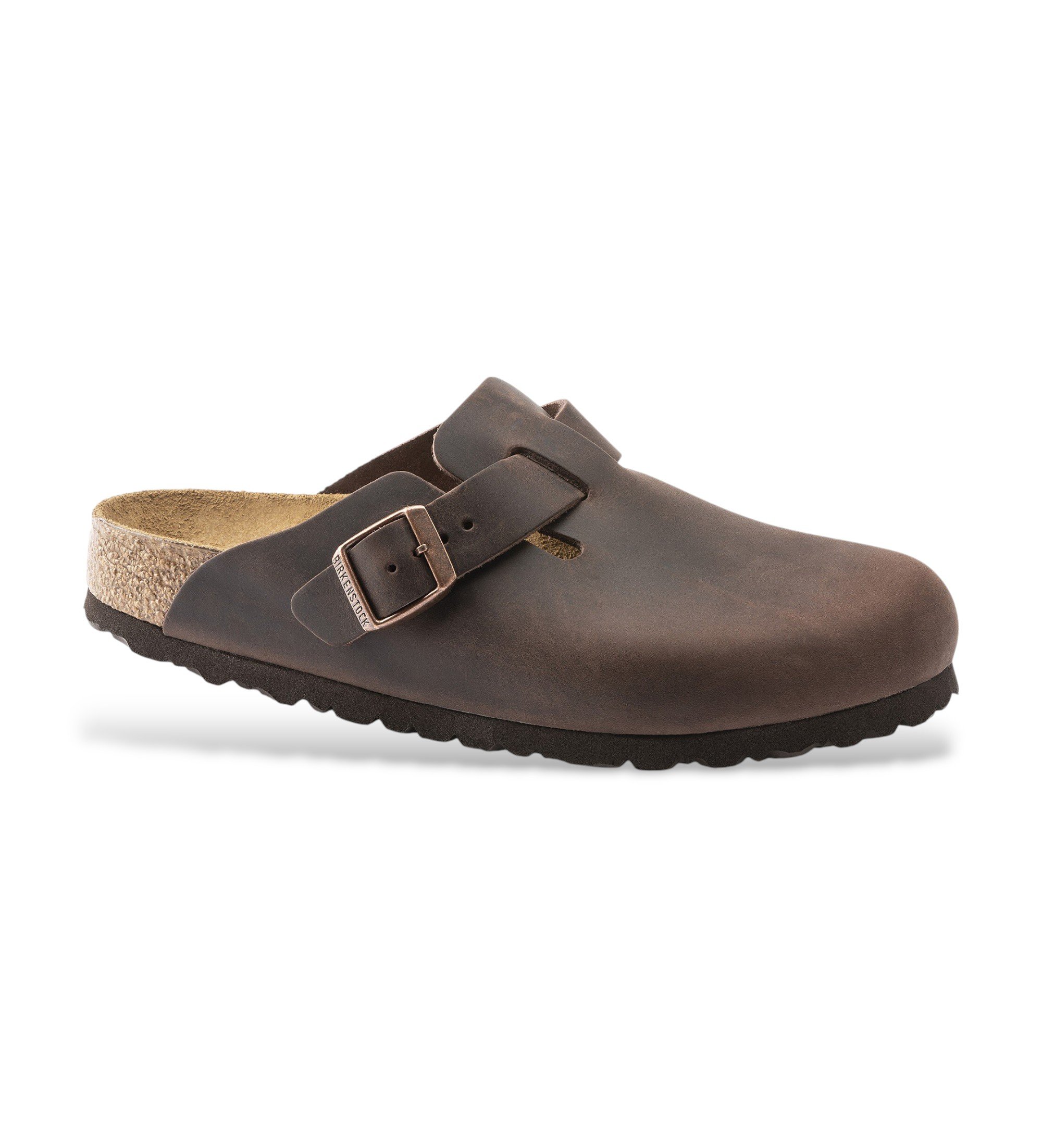 Birkenstock Tr�sko i l�der Boston brun