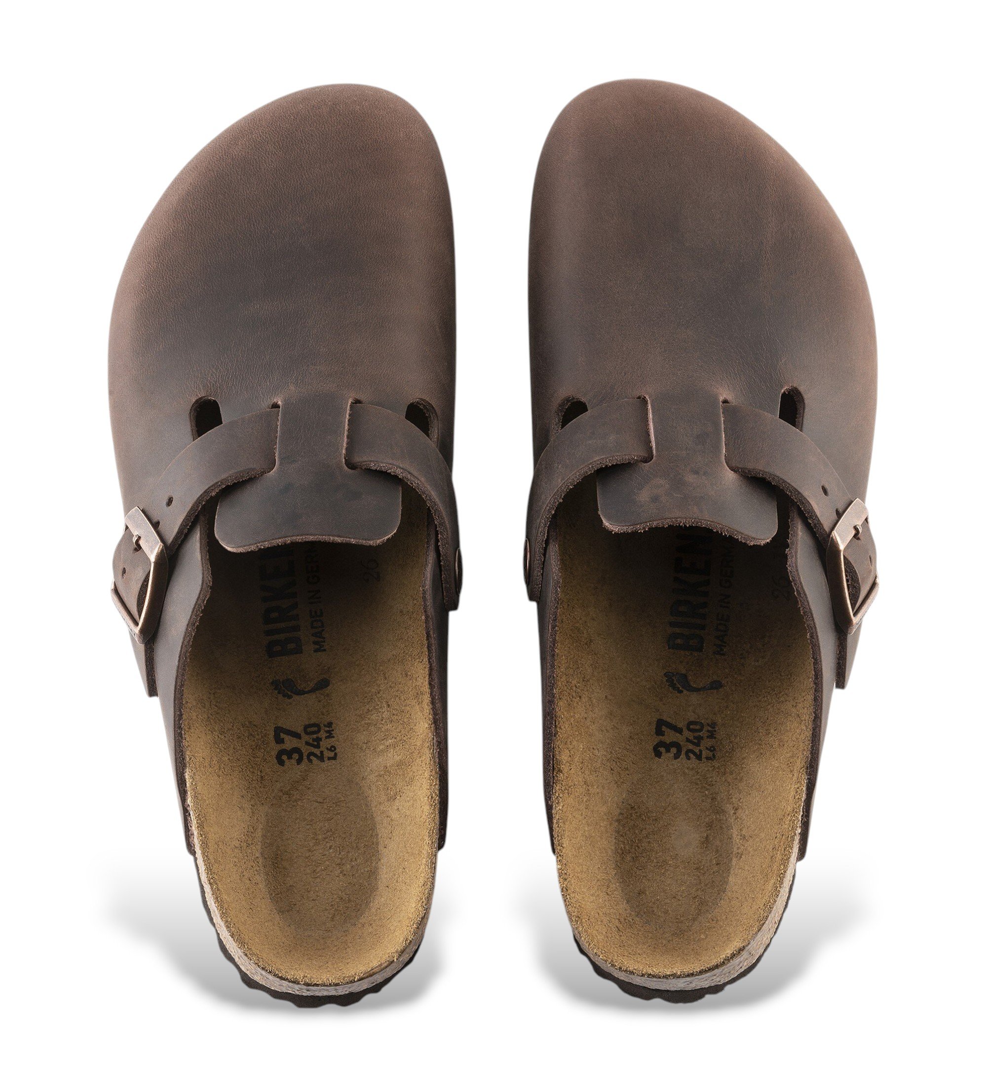 Birkenstock Tr�sko i l�der Boston brun