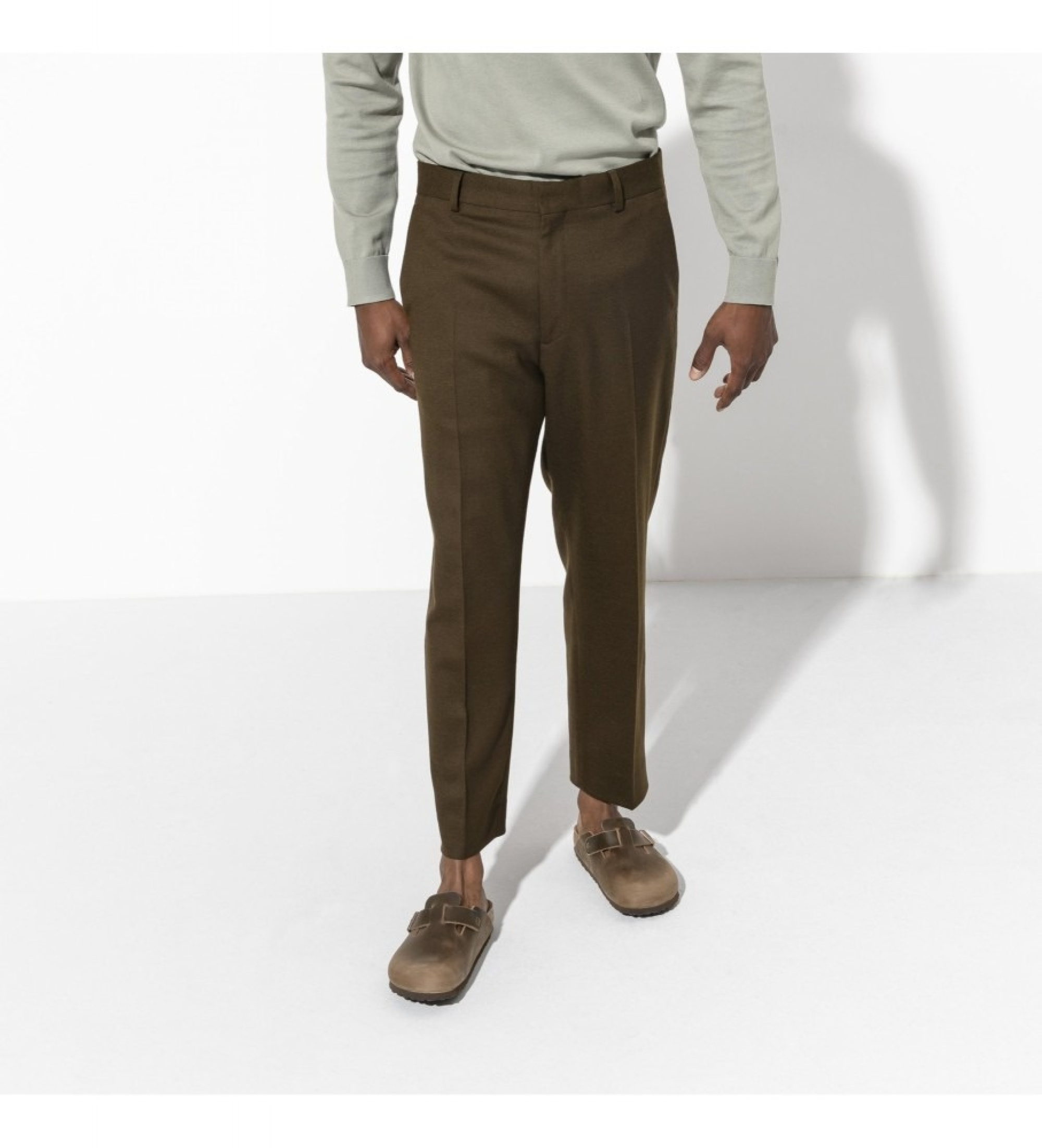 Birkenstock Tr�sko i l�der Boston brun