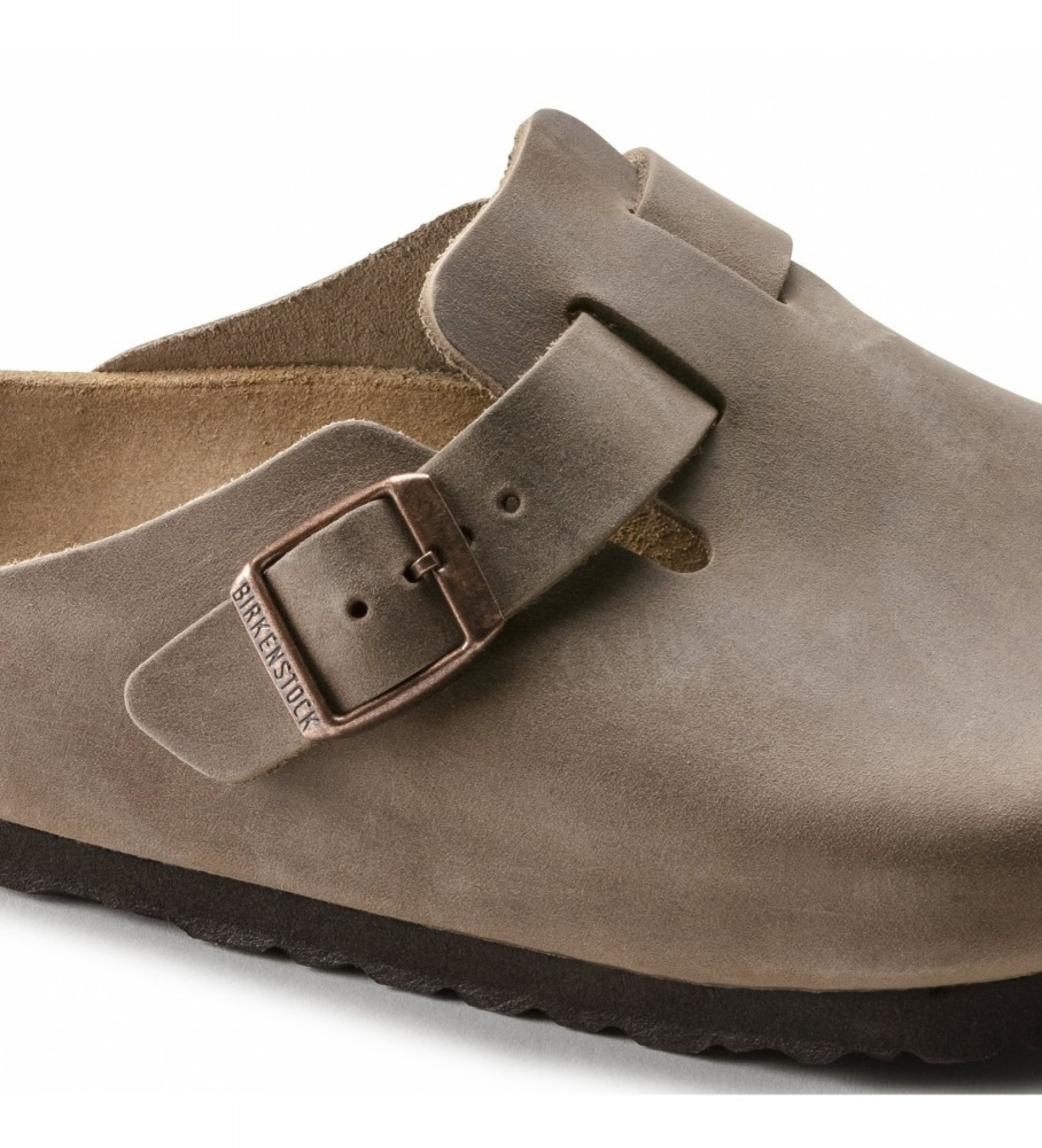 Birkenstock Tr�sko i l�der Boston brun