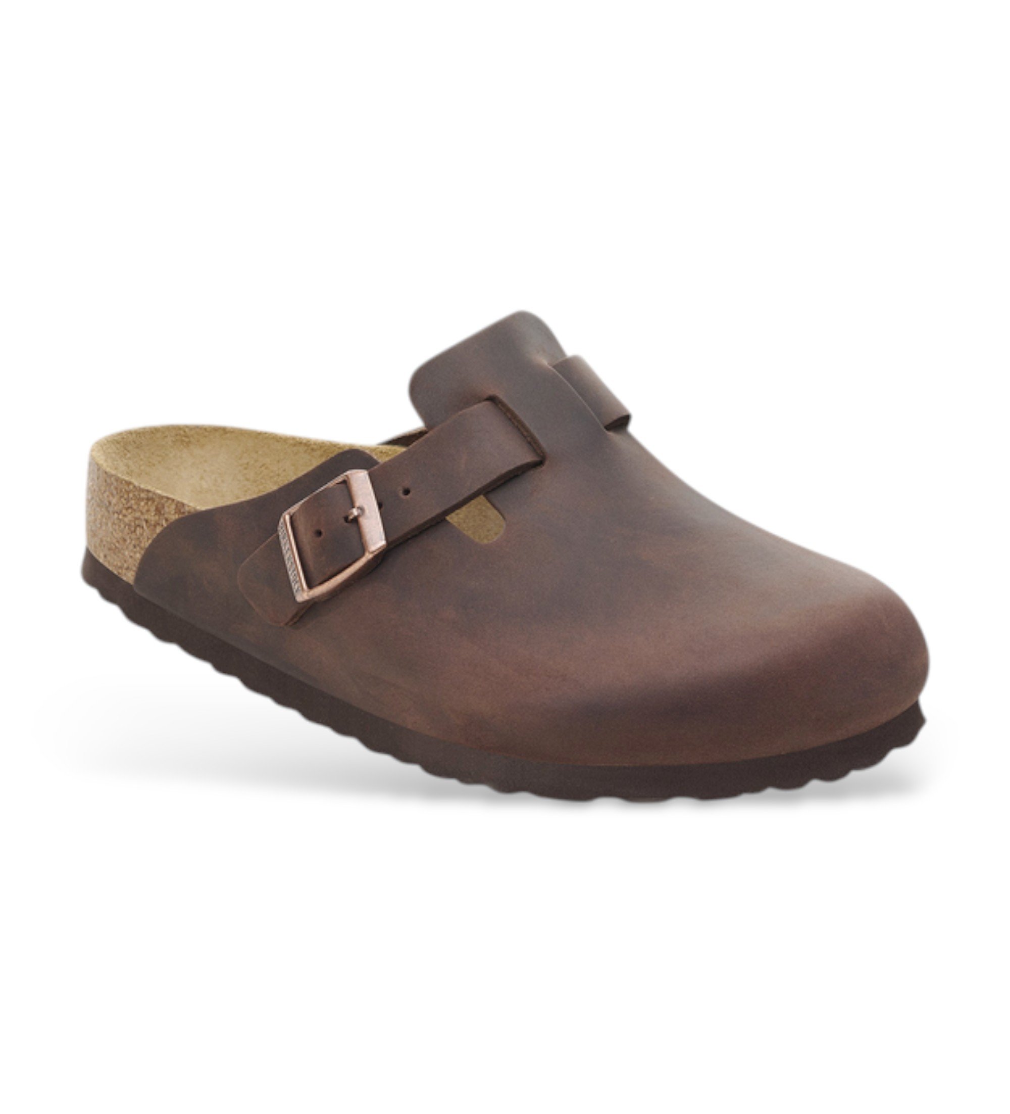 Birkenstock Sabots en cuir Boston Soft brown
