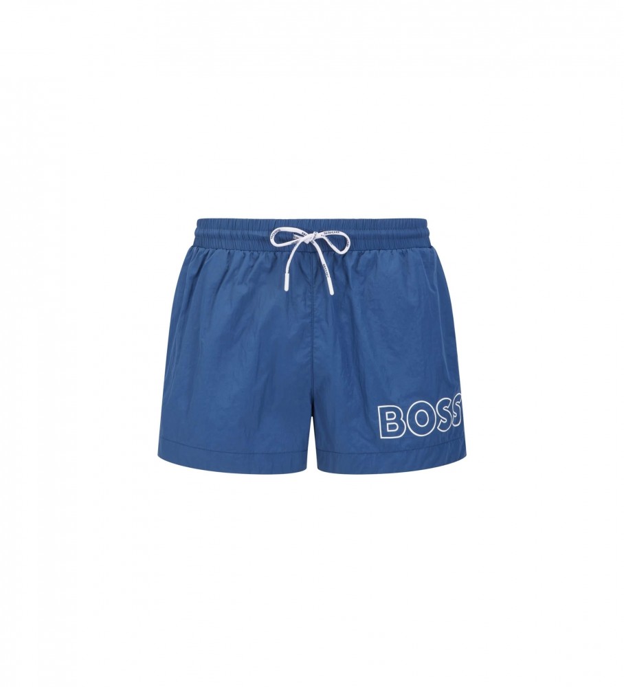 BOSS Blue Contour Logo Swimsuit
