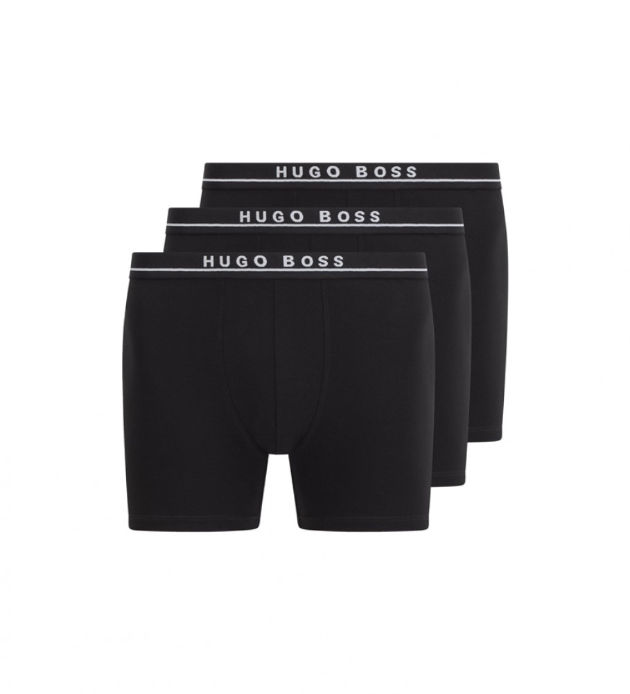 BOSS Pack 3 slips de bikini noirs