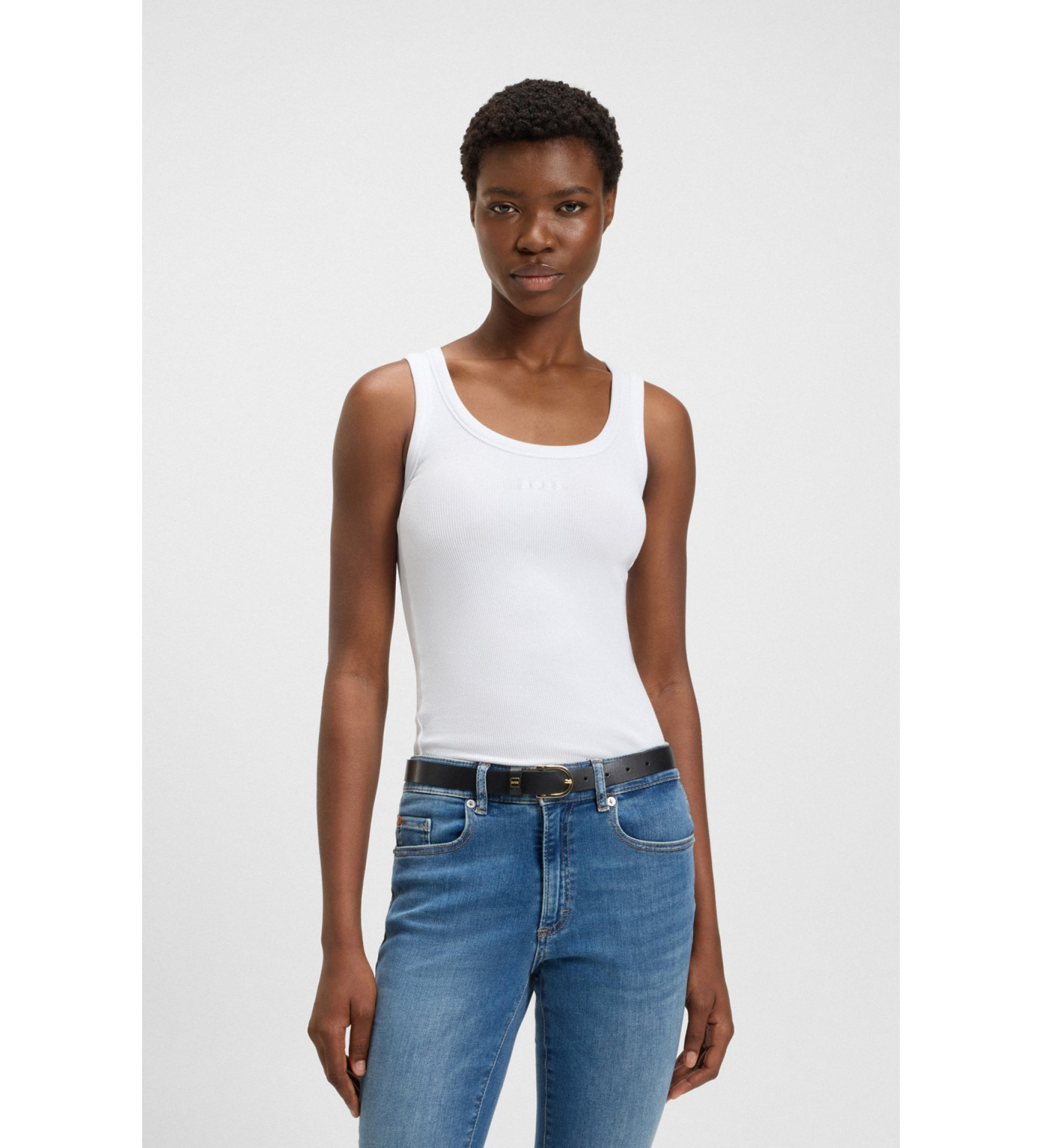 BOSS Majica Emmatite bela BOSS Majica Emmatite bela