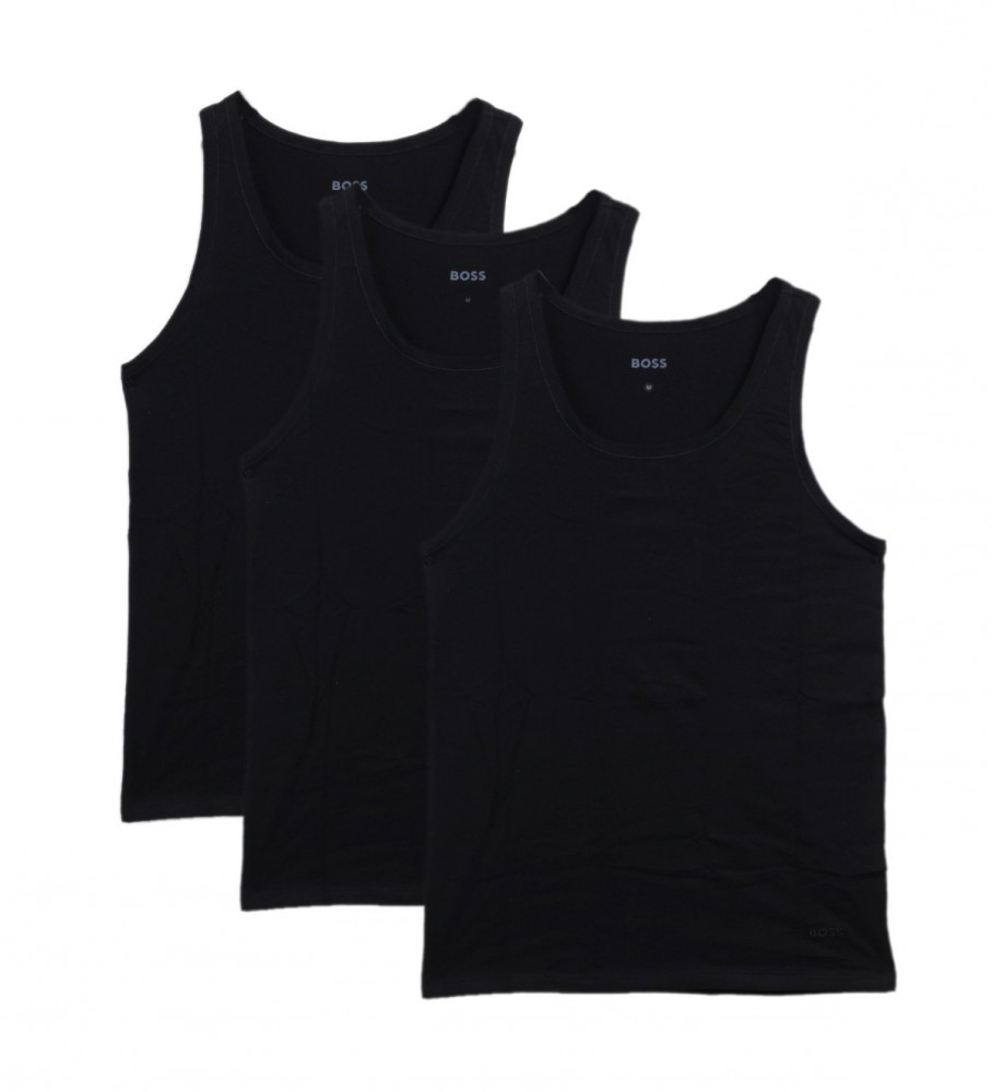 BOSS 3P Classic T-shirt sans manches 10243514 01 noir