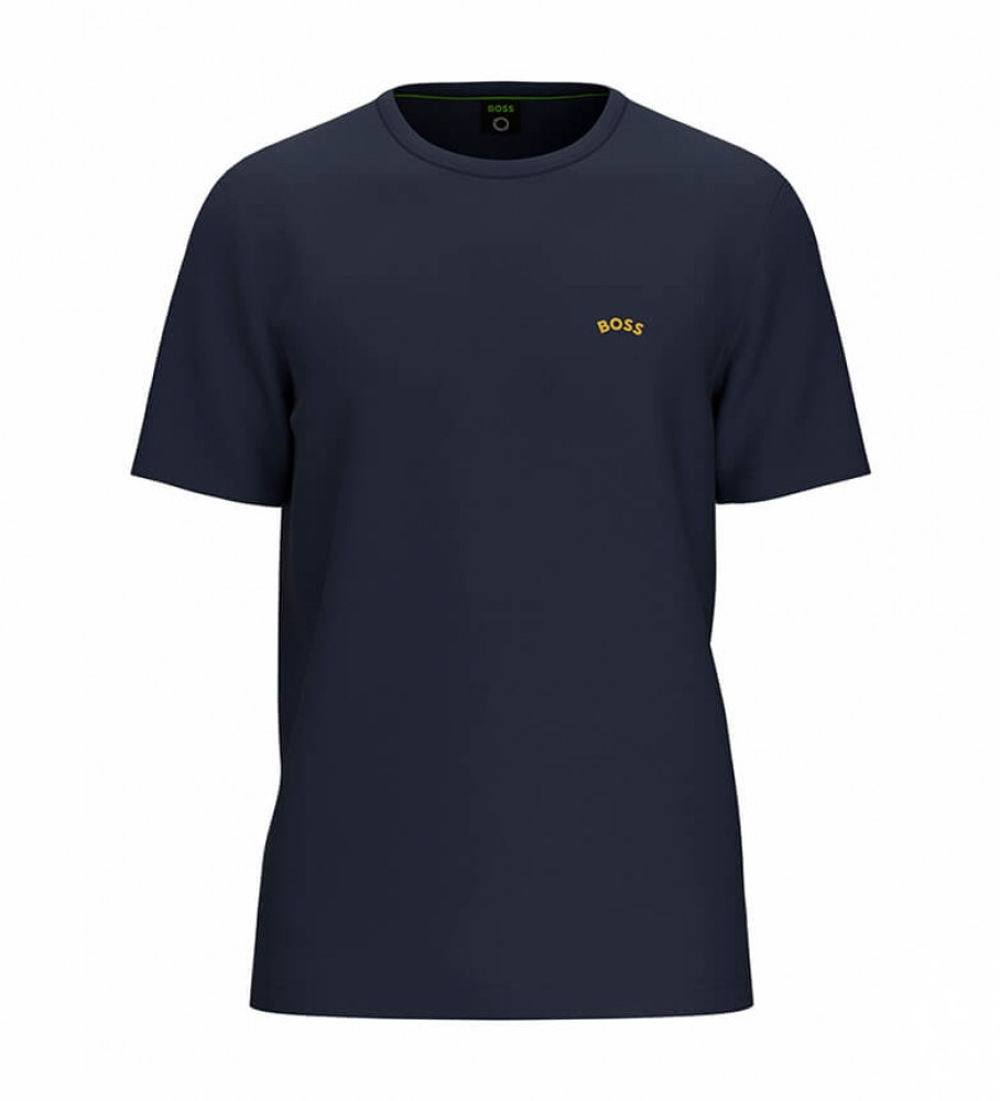 BOSS T-shirt curva blu navy