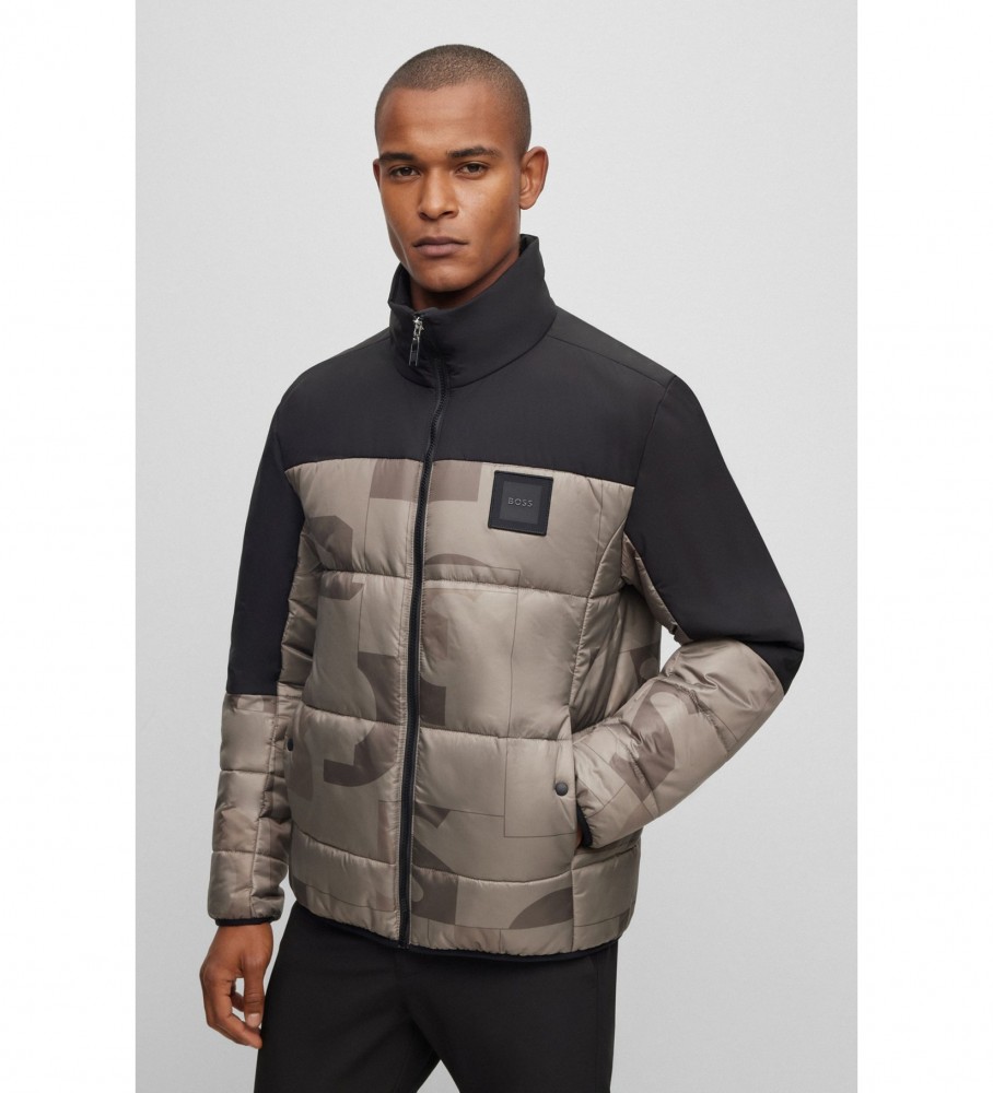 BOSS Quilted Jacket black, green