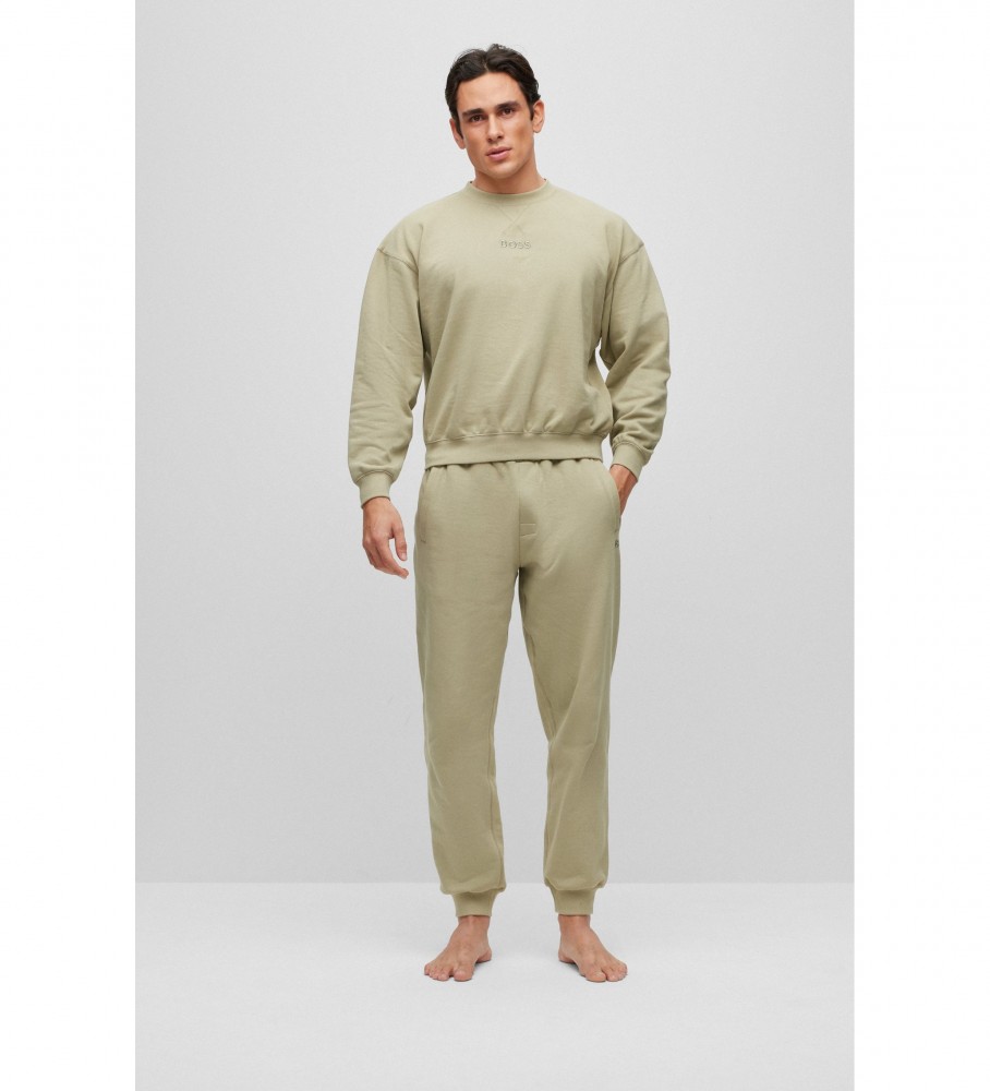 BOSS Pijama com logótipos bordados castanho  BOSS Pijama com logótipos bordados castanho