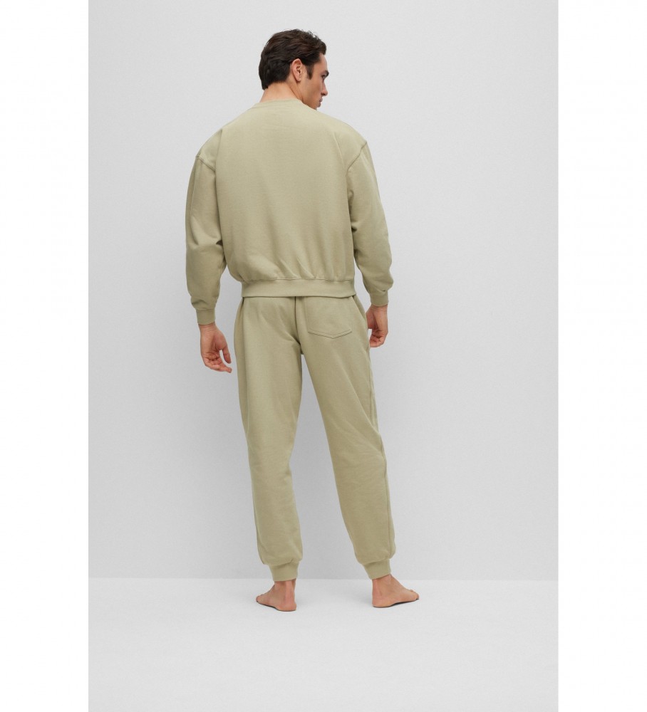 BOSS Pijama com logótipos bordados castanho  BOSS Pijama com logótipos bordados castanho