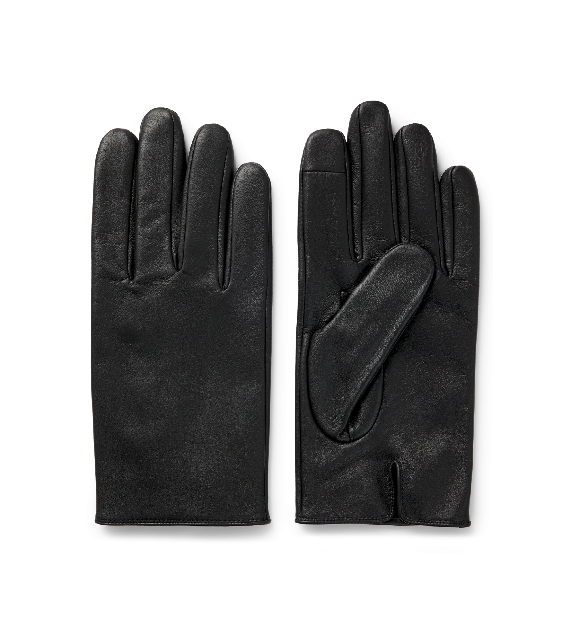 BOSS Grawerowane rękawiczki czarne BOSS Grawerowane rękawiczki czarne