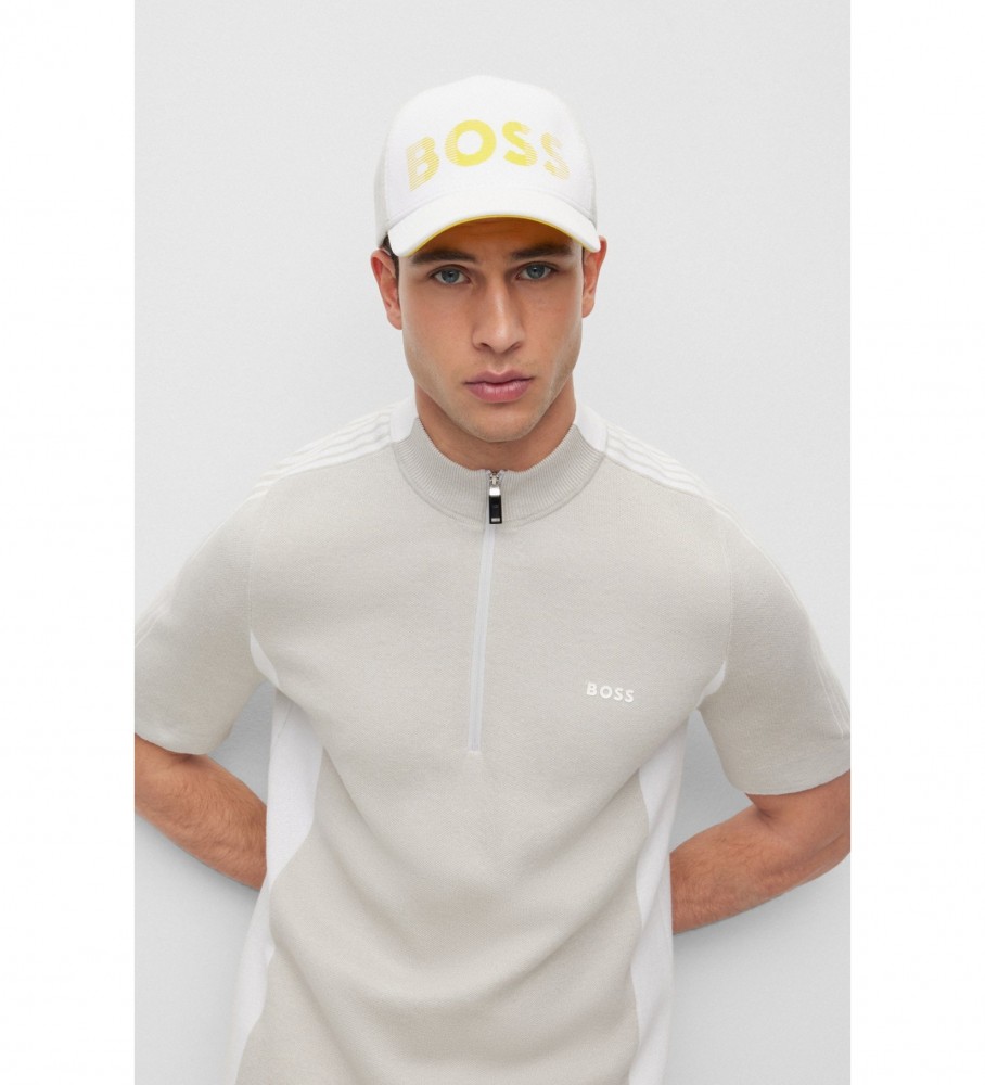 BOSS Cappellino Metrastripe bianco BOSS Cappellino Metrastripe bianco