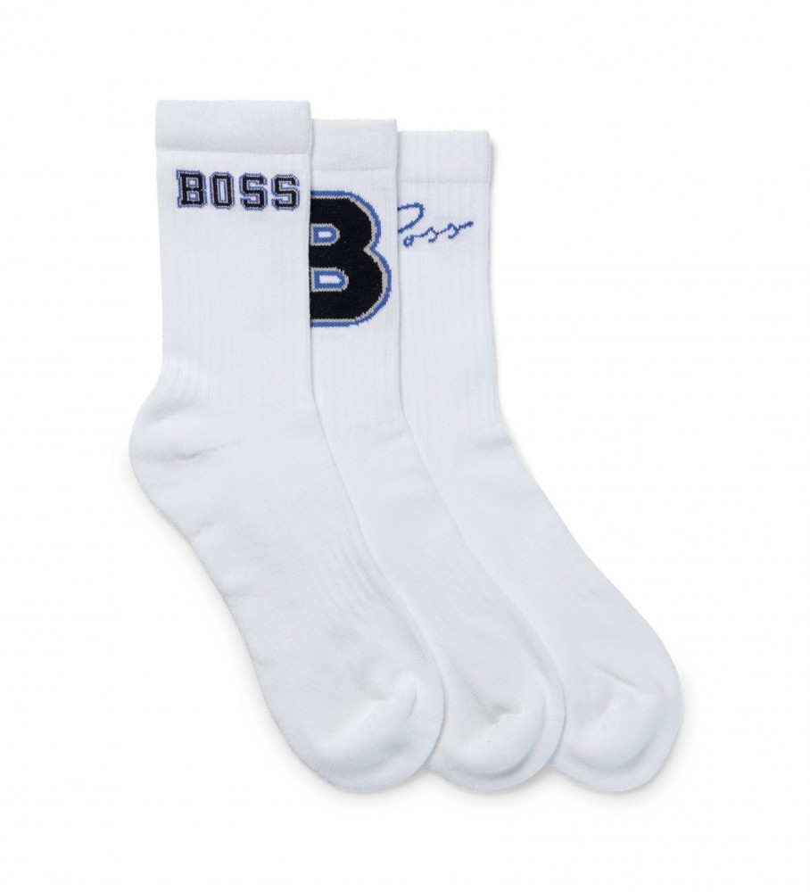 lur Bule Plakater BOSS 3 par hvide lange sokker - Esdemarca butik med fodtøj, mode og  tilbehør - bedste mærker i sko og designersko