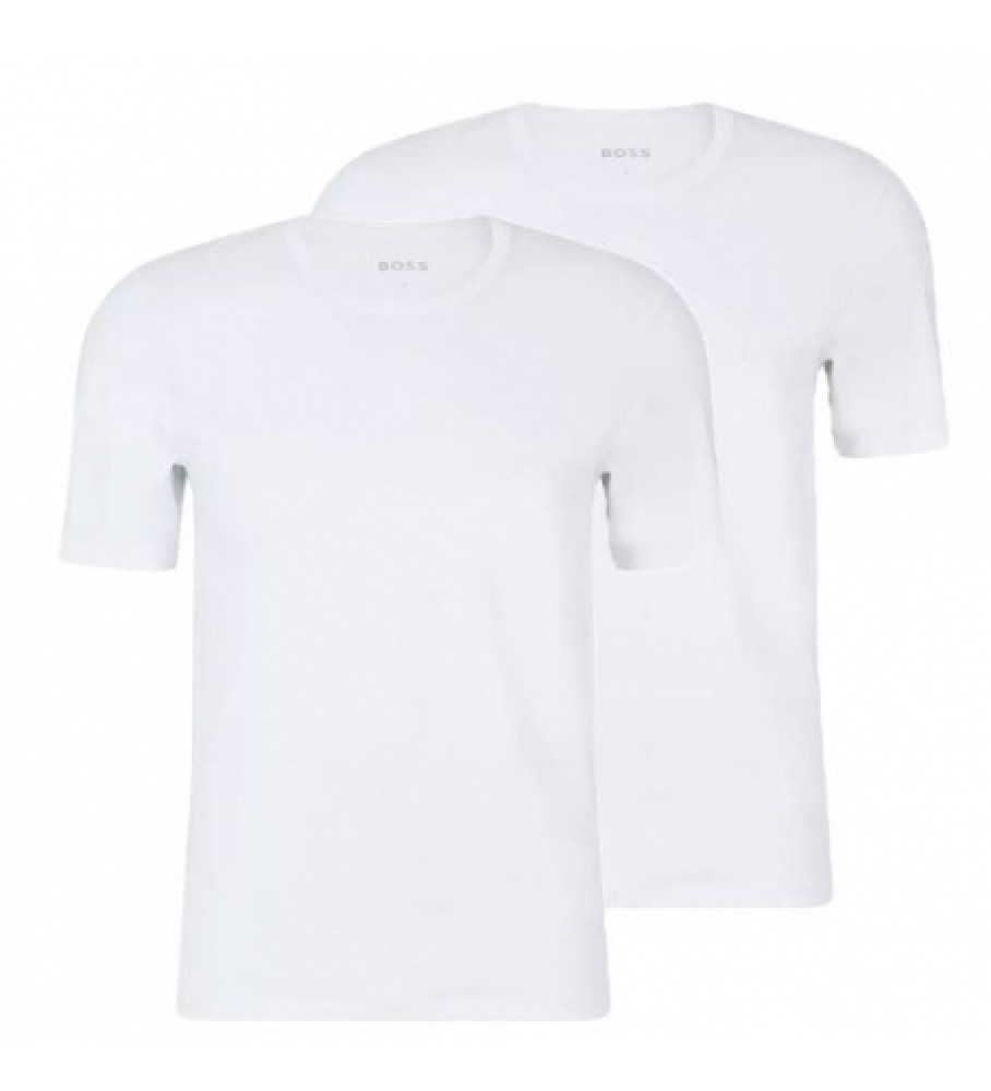 BOSS Pacote de duas T-shirts de Conforto brancas