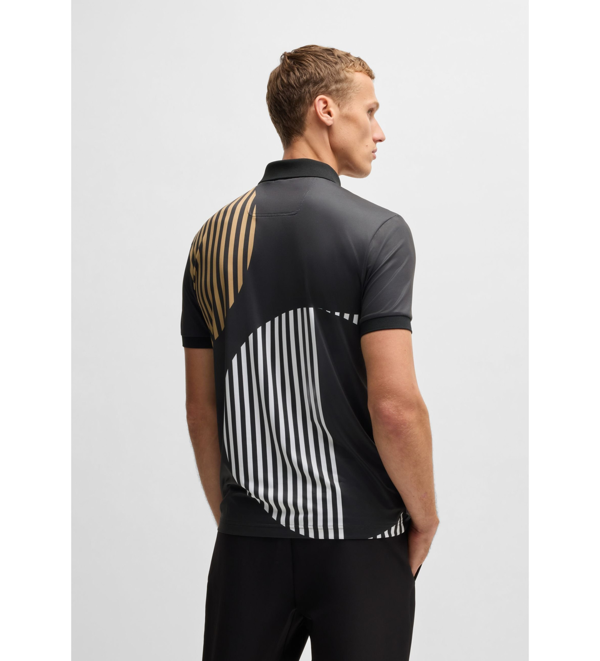 BOSS Polo Paddy Gestreift schwarz BOSS Polo Paddy Gestreift schwarz