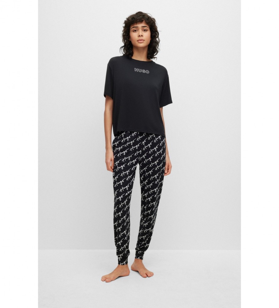 HUGO Pyjama Trousers Unite Printed black - ESD Store fashion, footwear and  accessories - best brands shoes and designer shoes