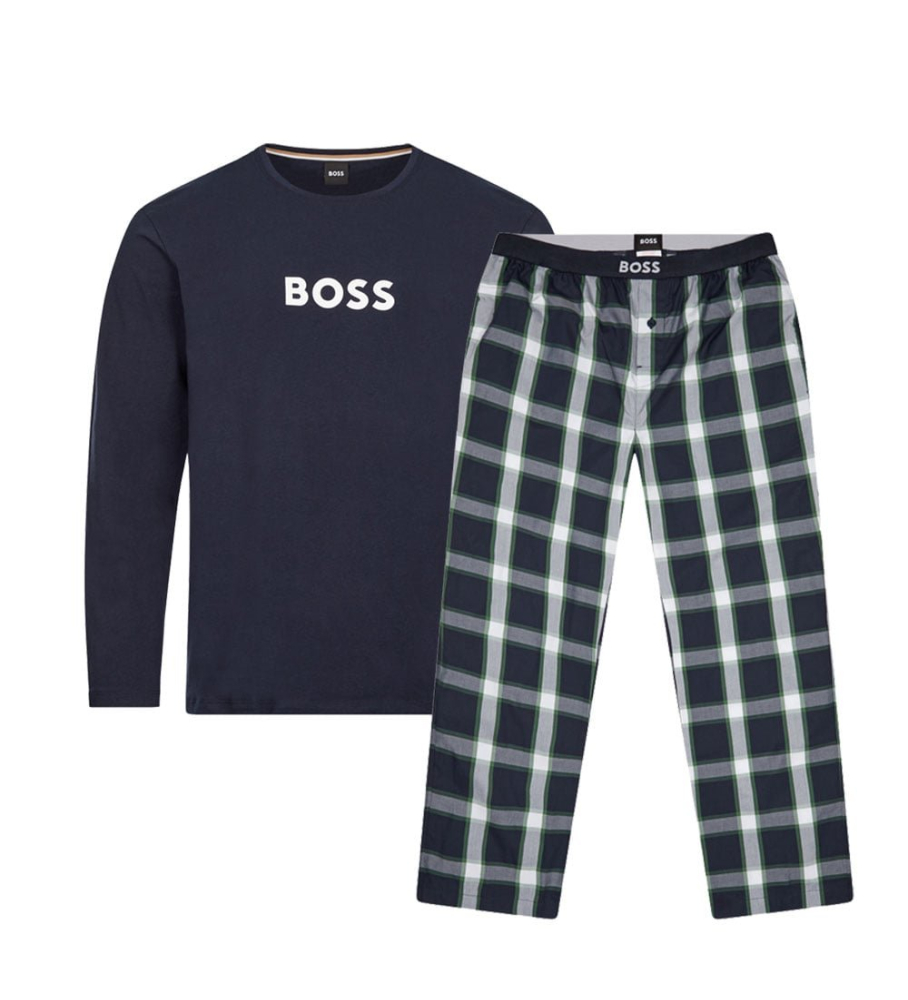 BOSS Pyjama Logos Contraste marine