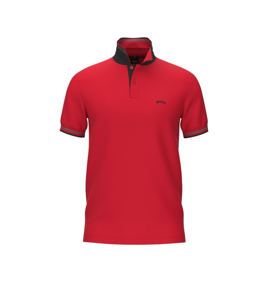 BOSS Polo Paul Curved Red