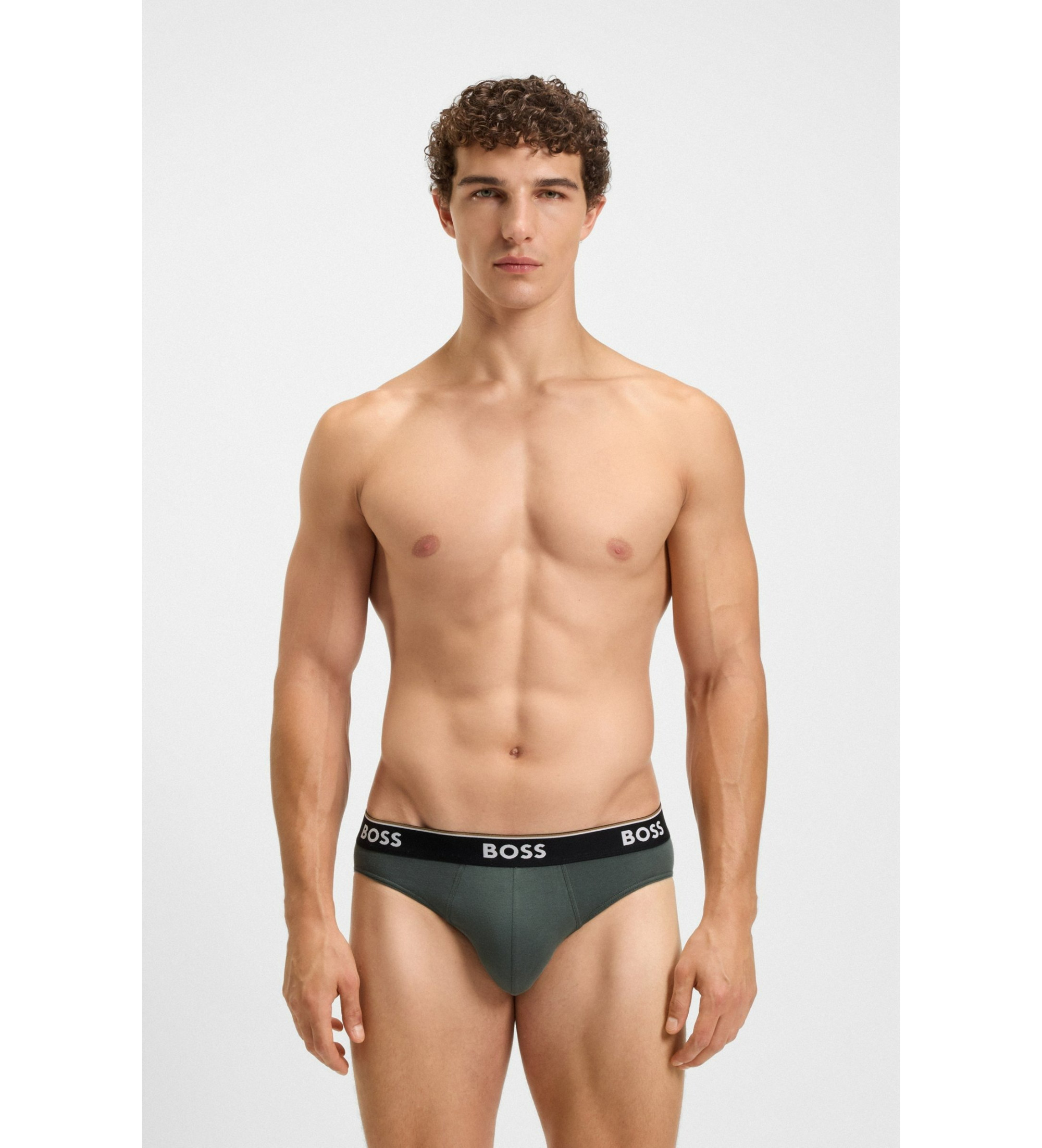 BOSS Lot de trois slips bleu, noir, vert BOSS Lot de trois slips bleu, noir, vert