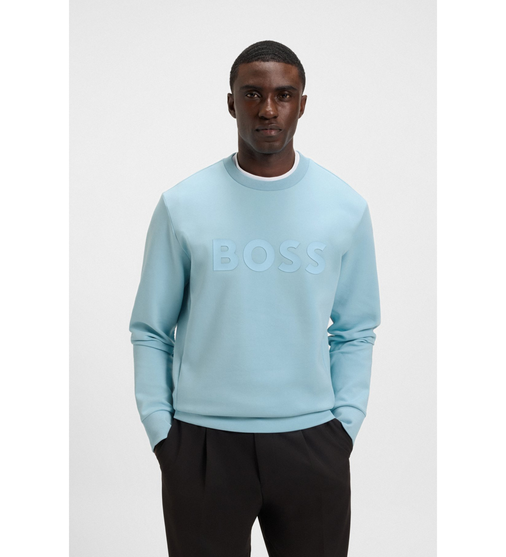 BOSS Sweatshirt Salbo blå  BOSS Sweatshirt Salbo blå