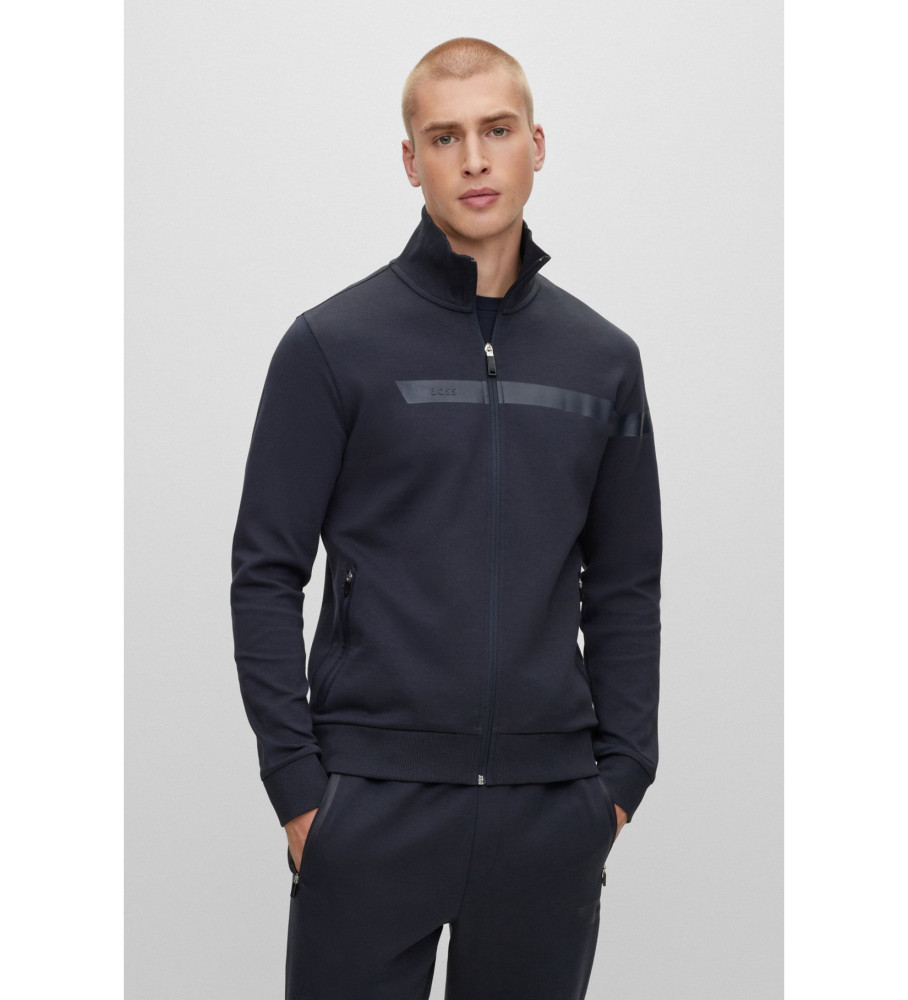 Boss skaz full zip sweatshirt online navy