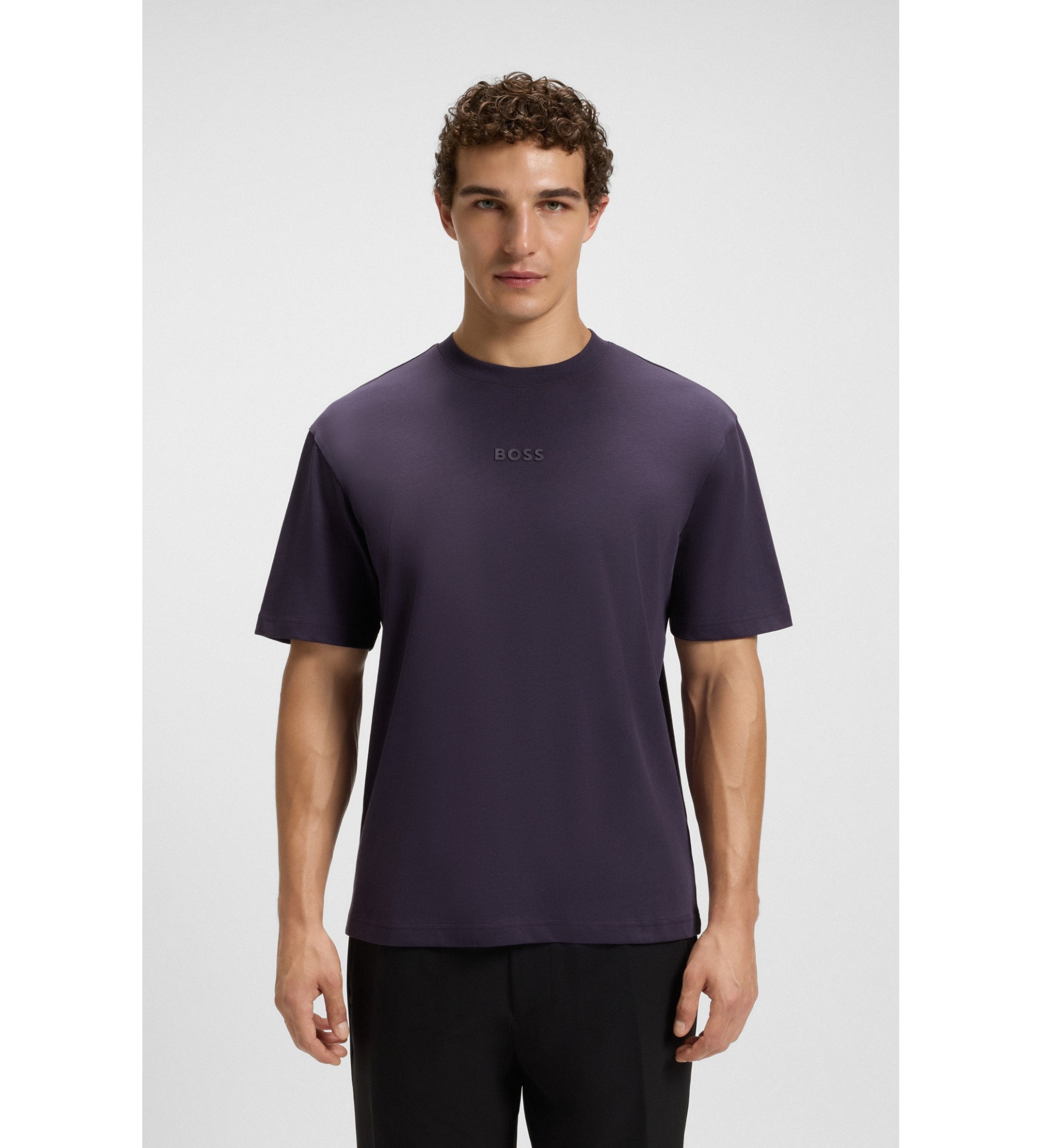 BOSS T-shirt lilas moyen BOSS T-shirt lilas moyen