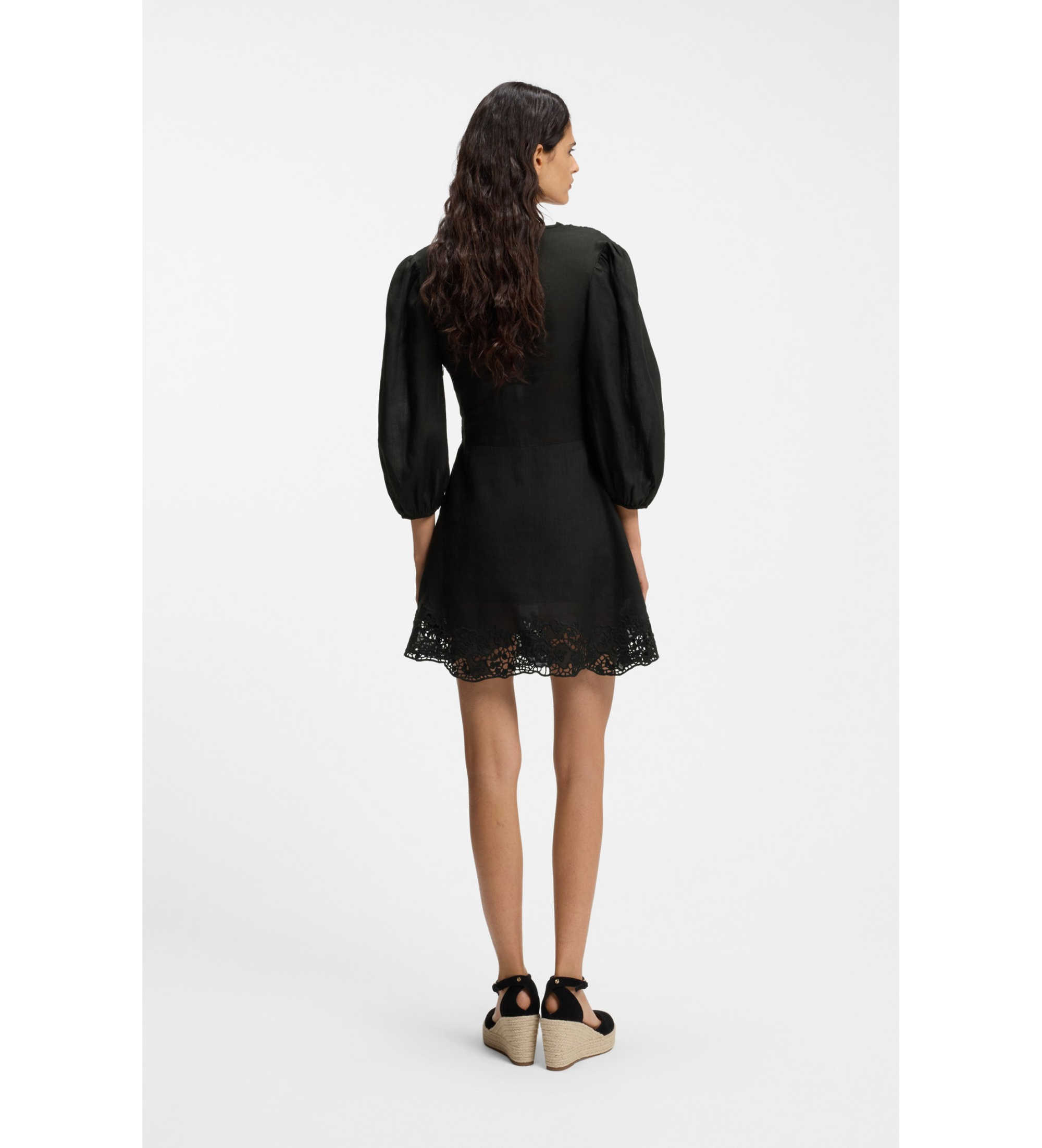 BOSS Vestido Evasé negro