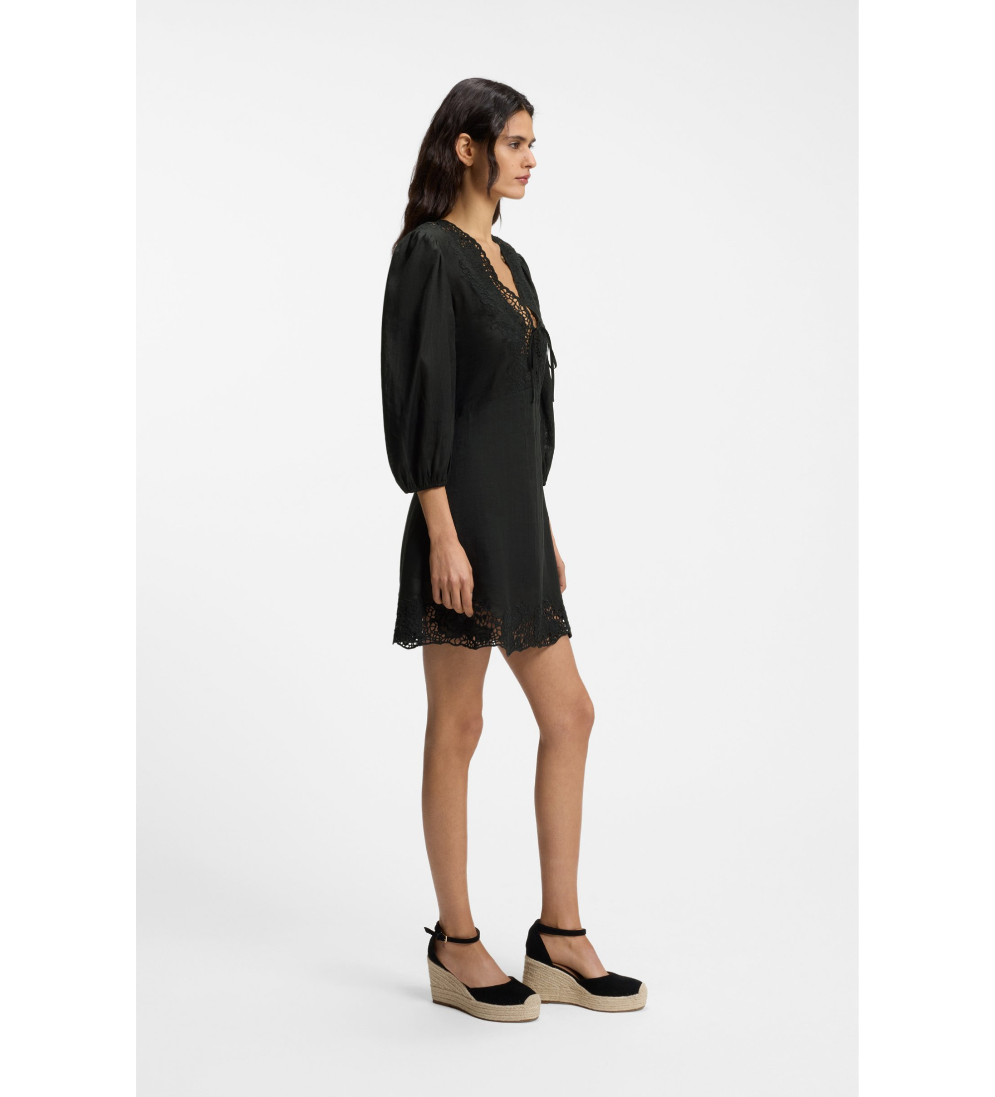 BOSS Vestido Evasé negro