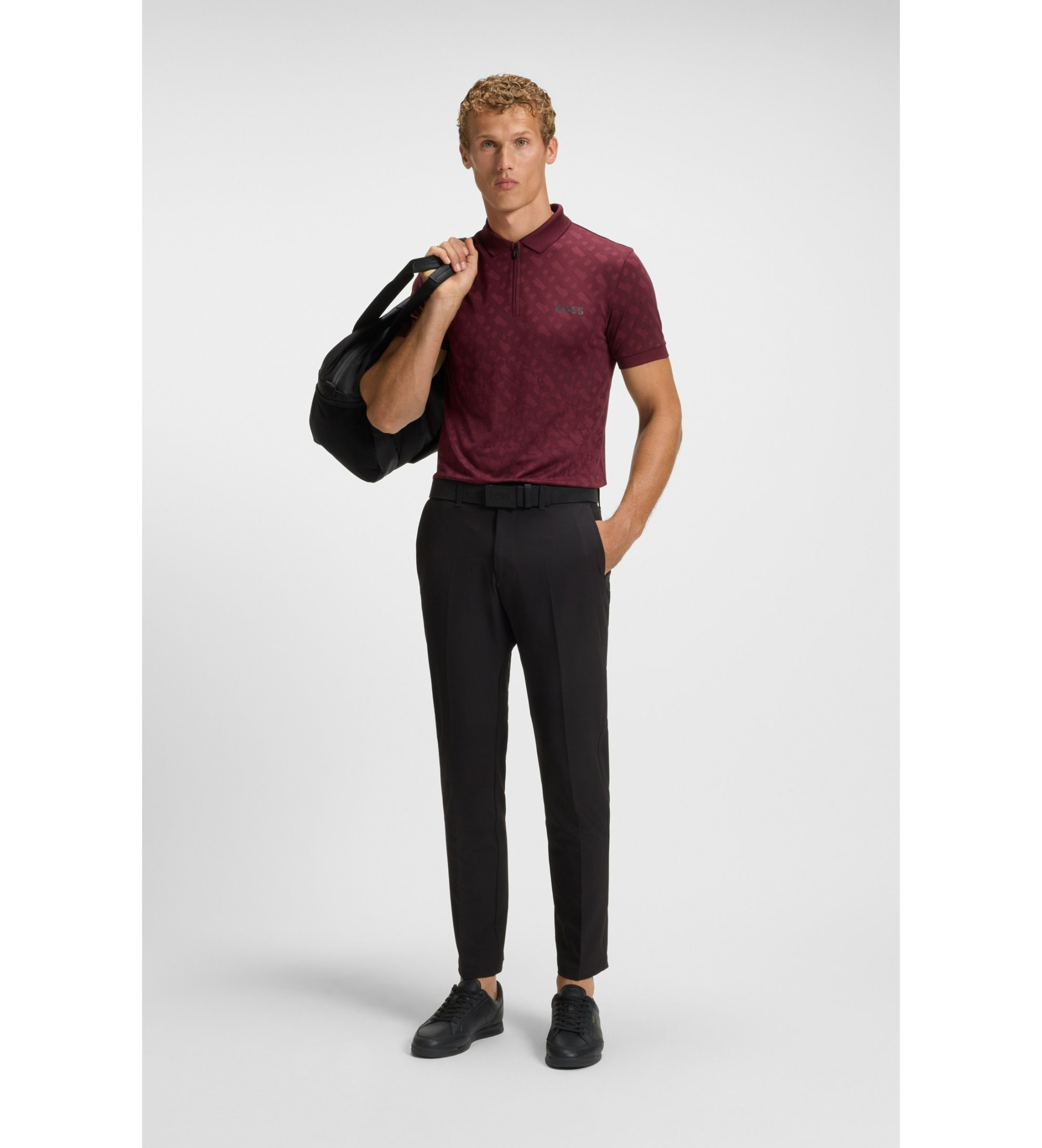 BOSS Baskets en cuir noir Nitan BOSS Baskets en cuir noir Nitan