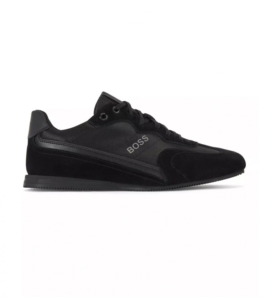 BOSS Leather sneakers Rusham Low-Top black 