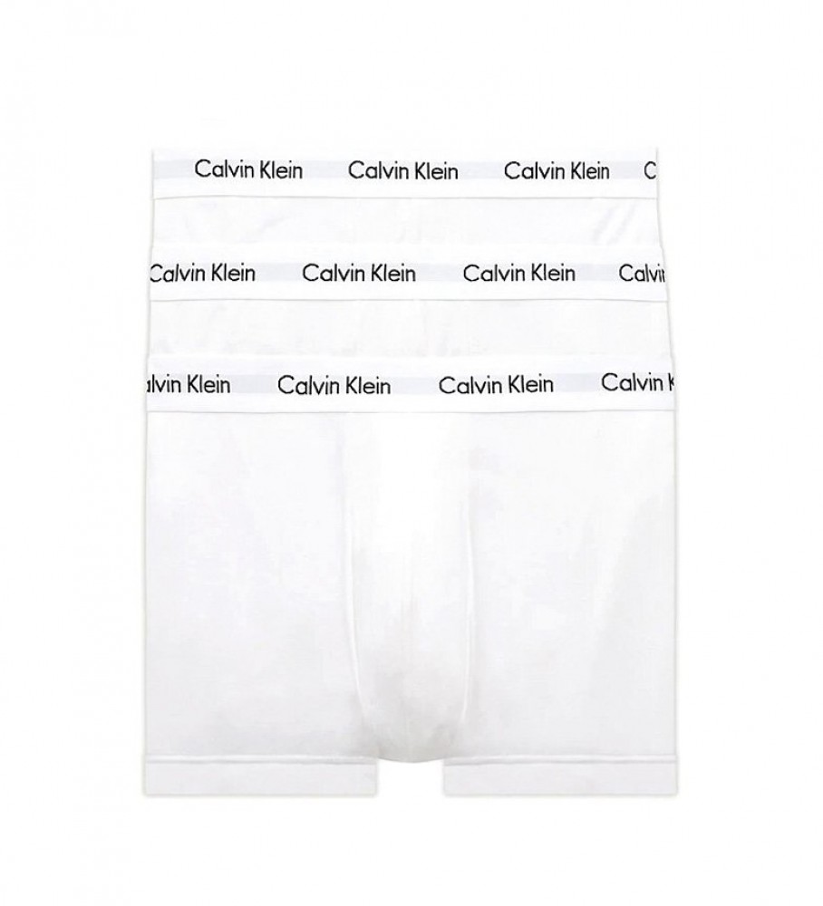 Calvin Klein Pack de 3 Boxers de Tiro Bajo Cotton Stretch blanco