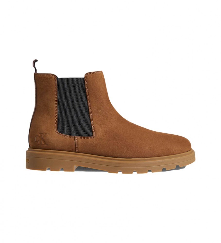 Calvin Klein Ess Mid Chelsea brown leather ankle boots - ESD Store fashion,  footwear and accessories - best brands shoes and designer shoes
