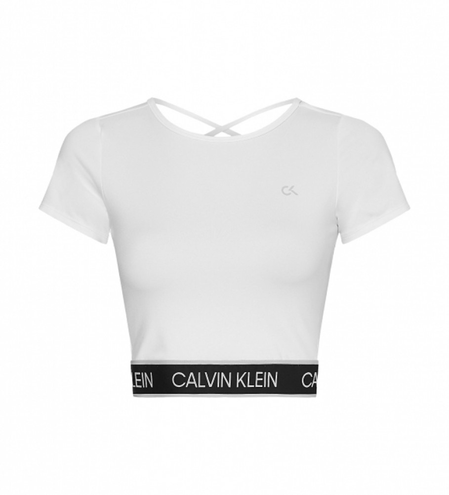 camiseta cropped calvin klein