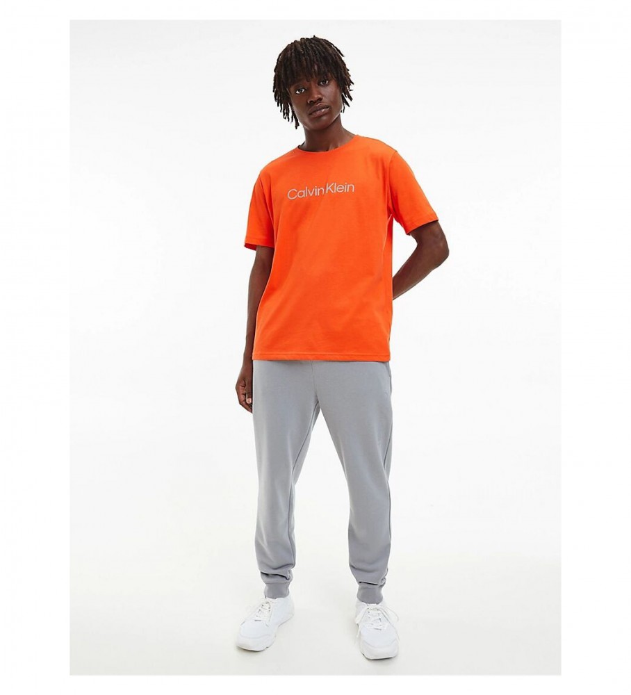 Calvin Klein T-shirt com logótipo laranja