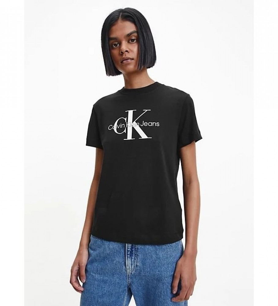 Calvin Klein T-shirt ordinaire Monogram noir