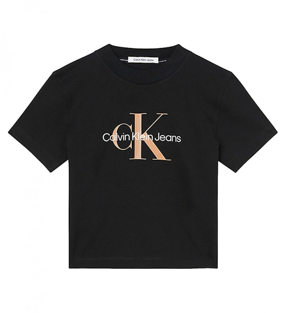 Calvin Klein T-Shirt Monograma Preto Tee Baby
